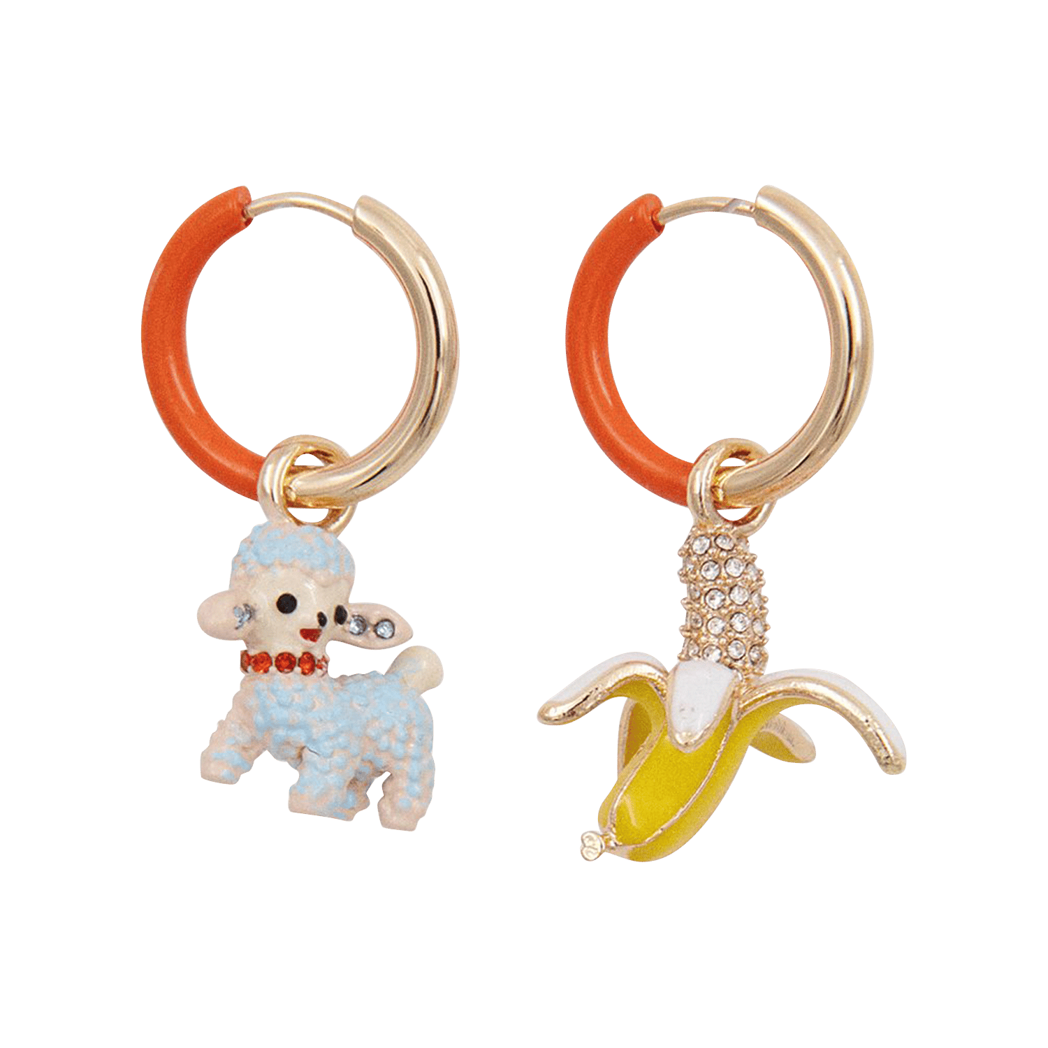 Boucles d'oreilles pendantes fantaisies kana ESSENTIEL ANTWERP Doré