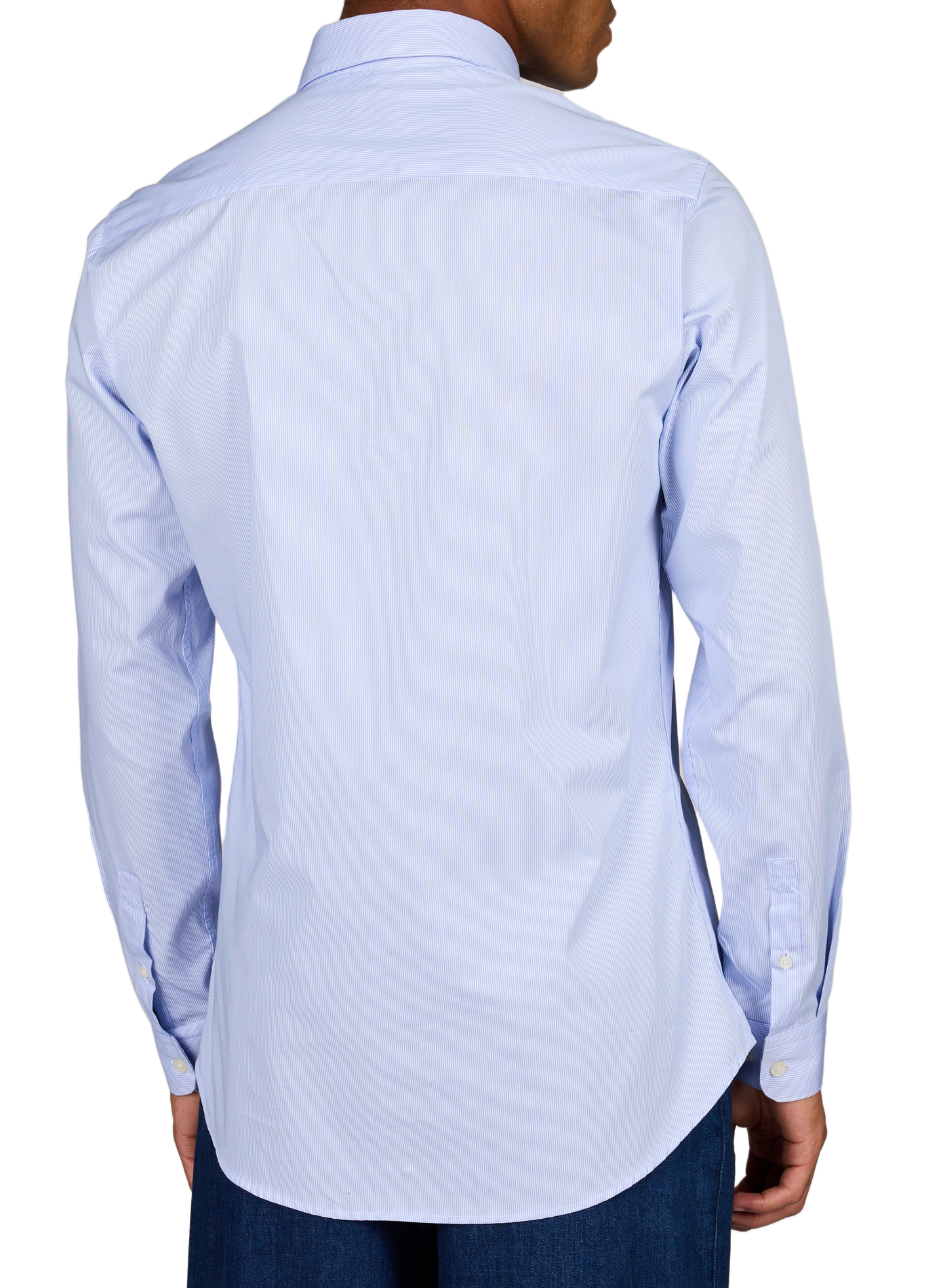 Chemise slim rayée en coton AU PRINTEMPS PARIS Bleu