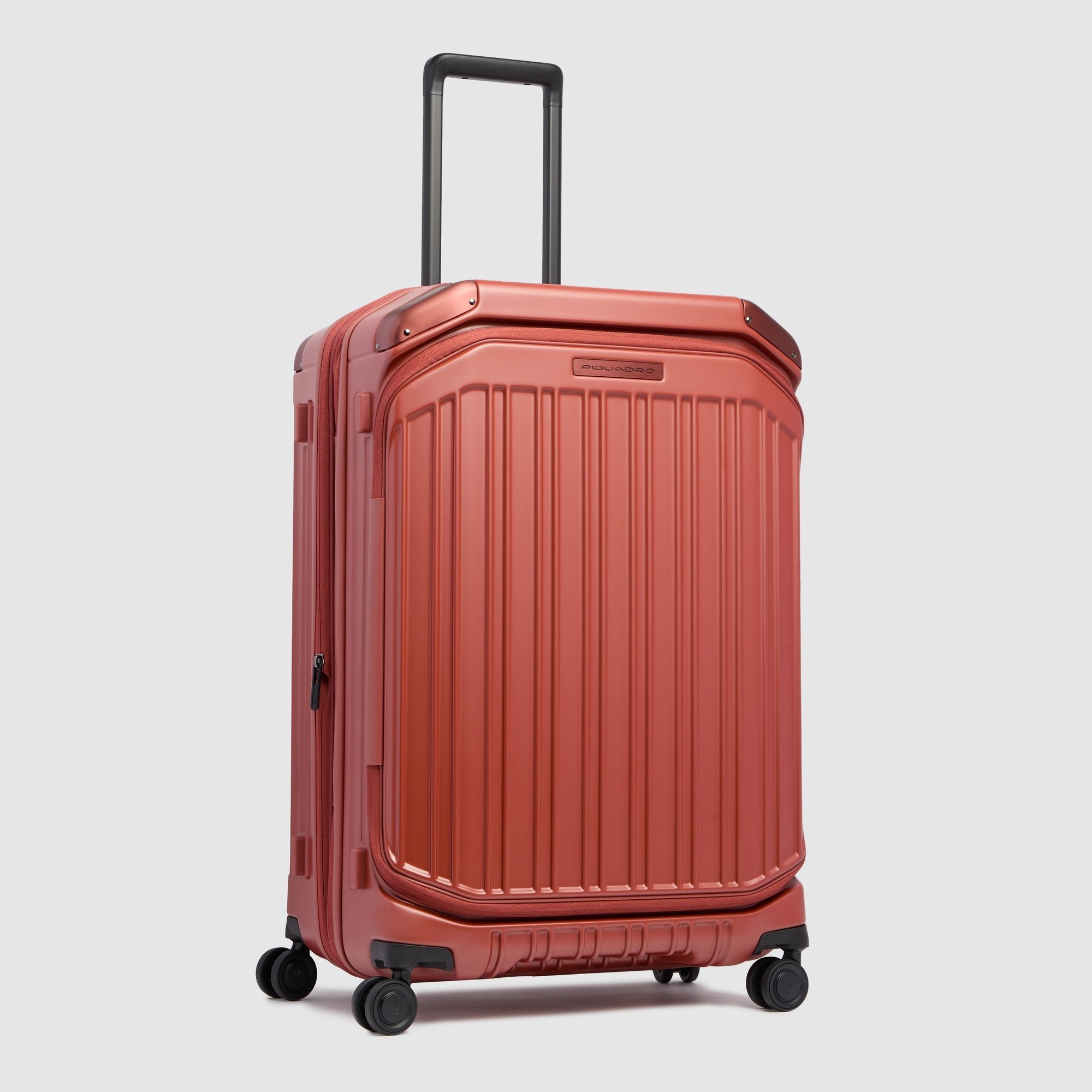 Middelgrote koffer met 4 uitbreidbare wielen PIQUADRO Bruin