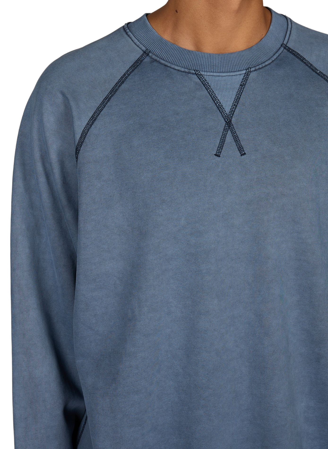 Einfarbiger Baumwoll-Sweatshirt von Anrhackett ANNARR Blau