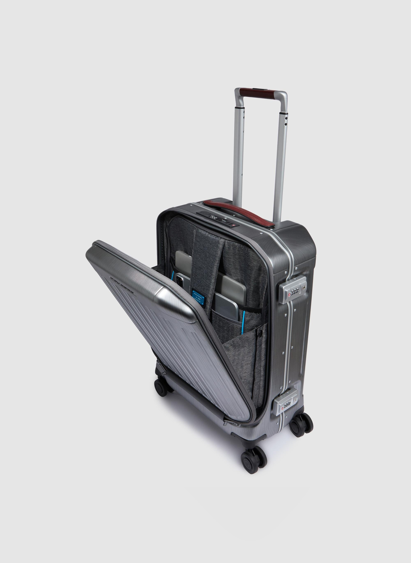 Valise cabine à 4 roues d'ordinateur 17,3" PIQUADRO Noir