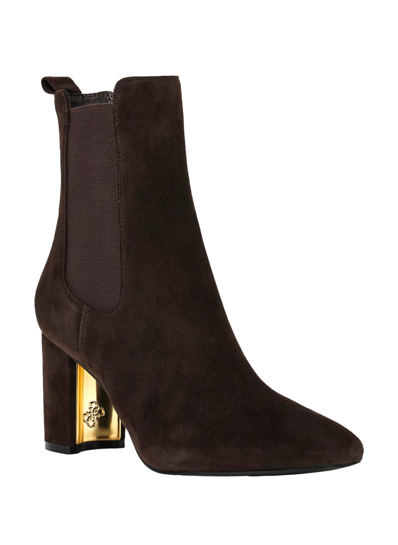 Mixed suede leather ankle boots GUESS Brown