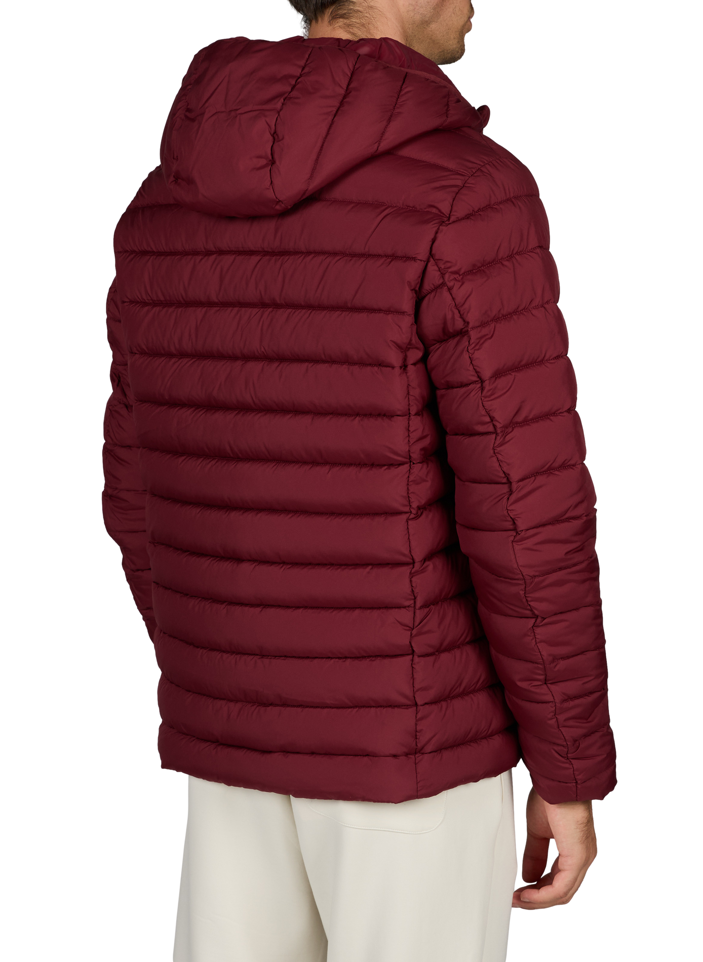 Hooded straight-fit padded jacket SAVE THE DUCK Red