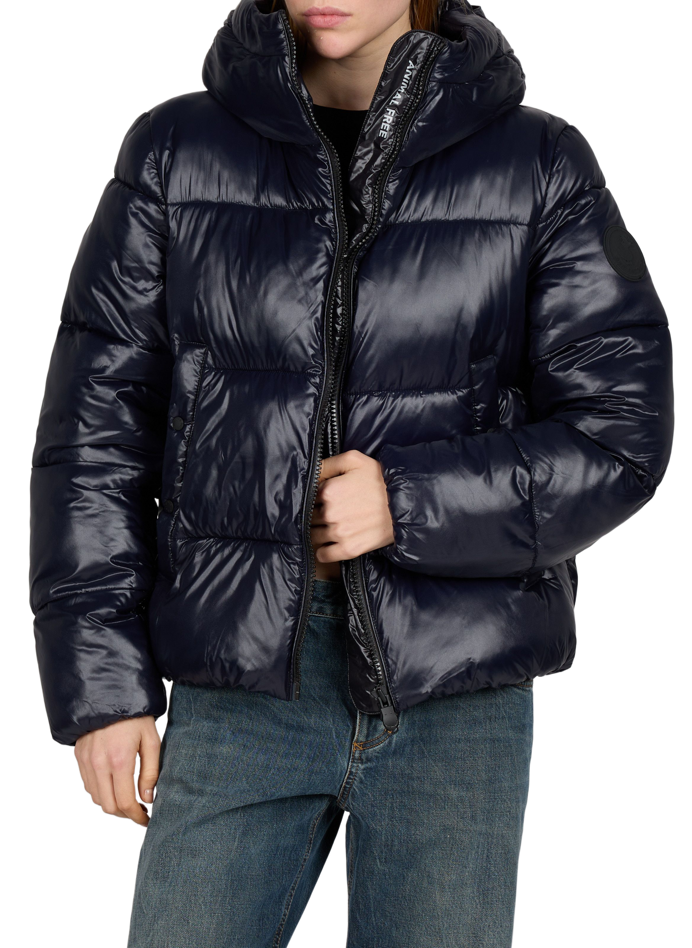 Quilted straight down jacket SAVE THE DUCK Blue