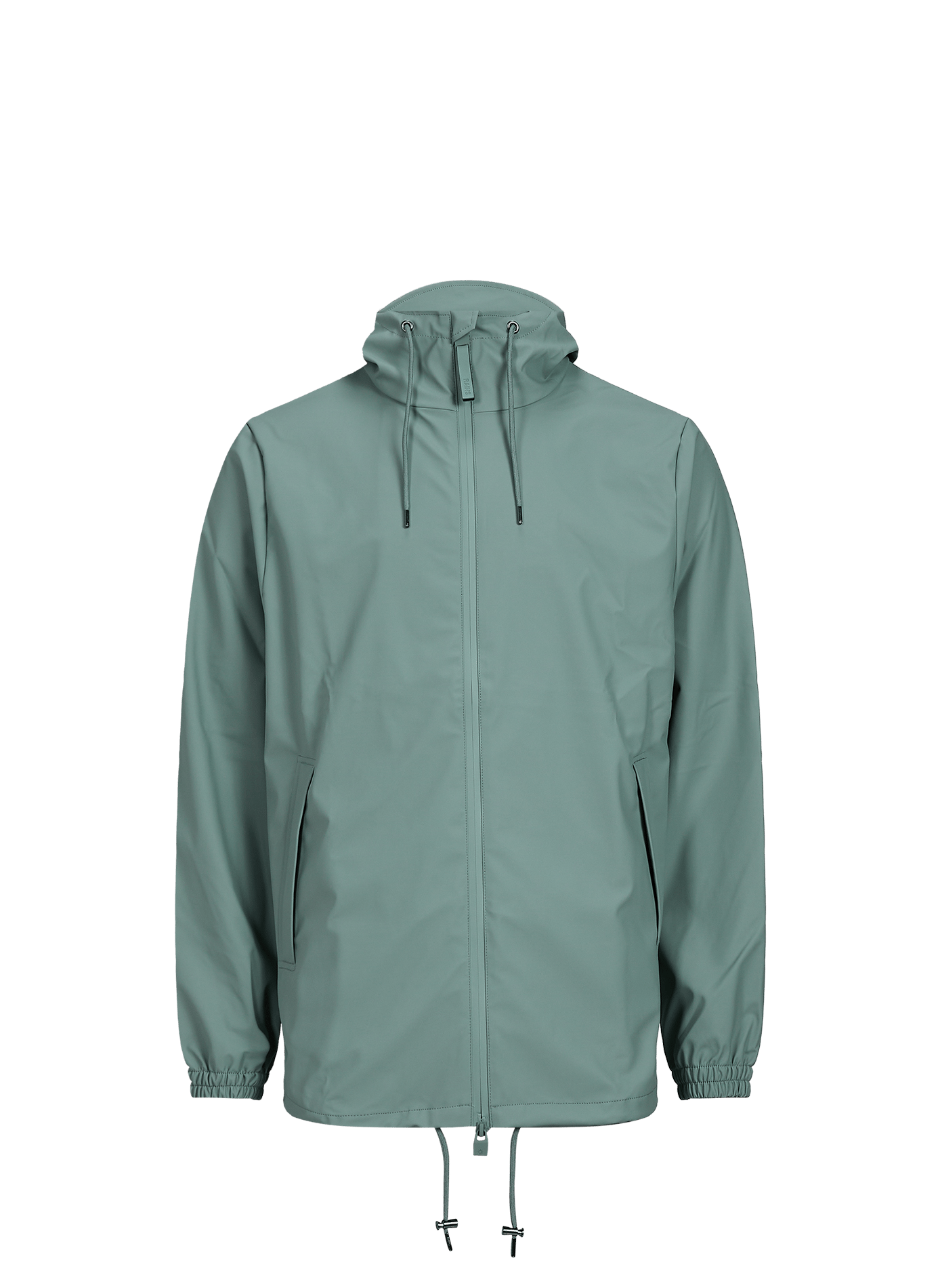 Hooded waterproof jacket RAINS Green