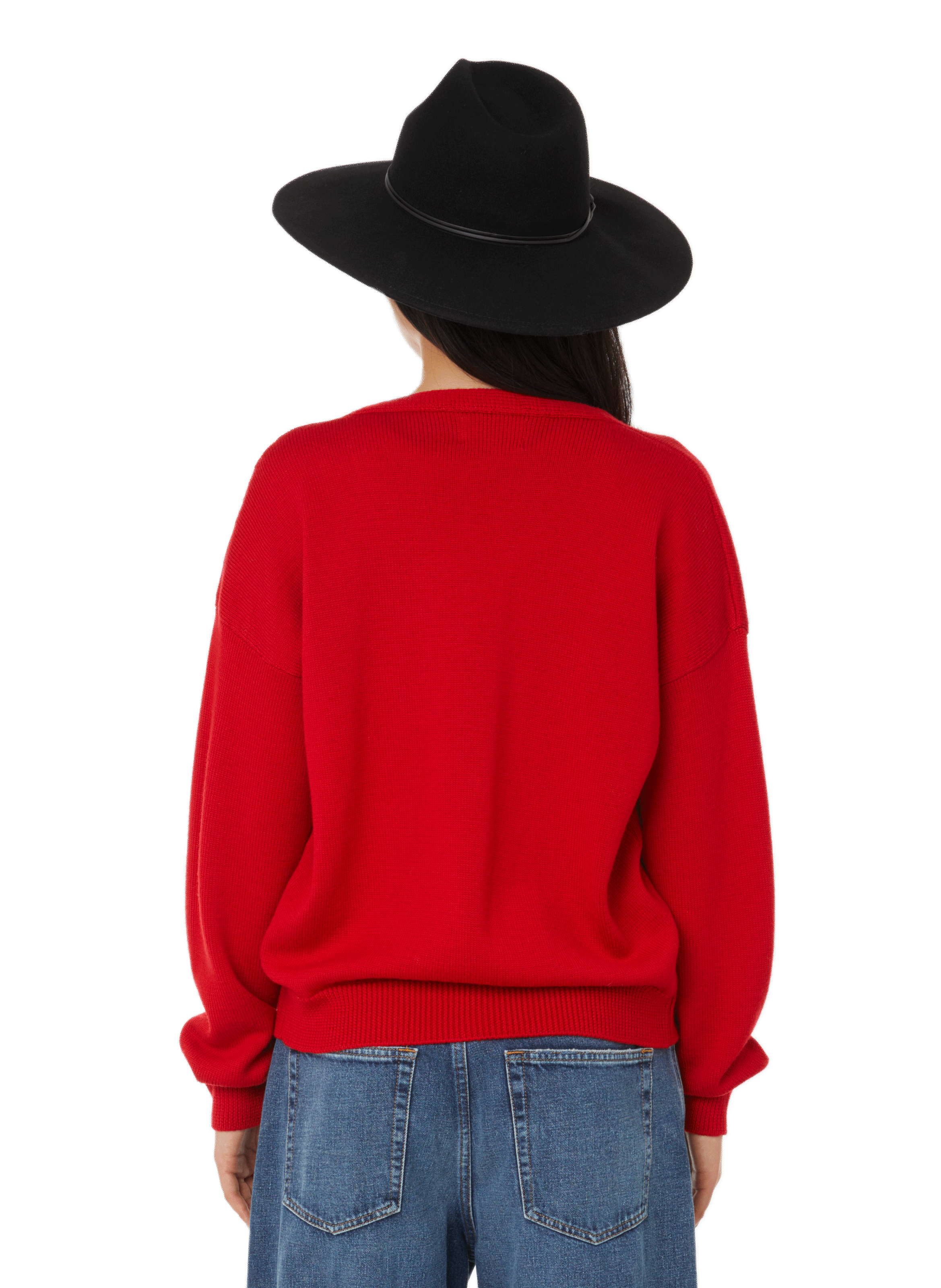 Cardigan oversize en laine SAISON 1865 Rouge
