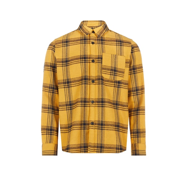 Surchemise Trek à carreaux en laine et coton mélangés