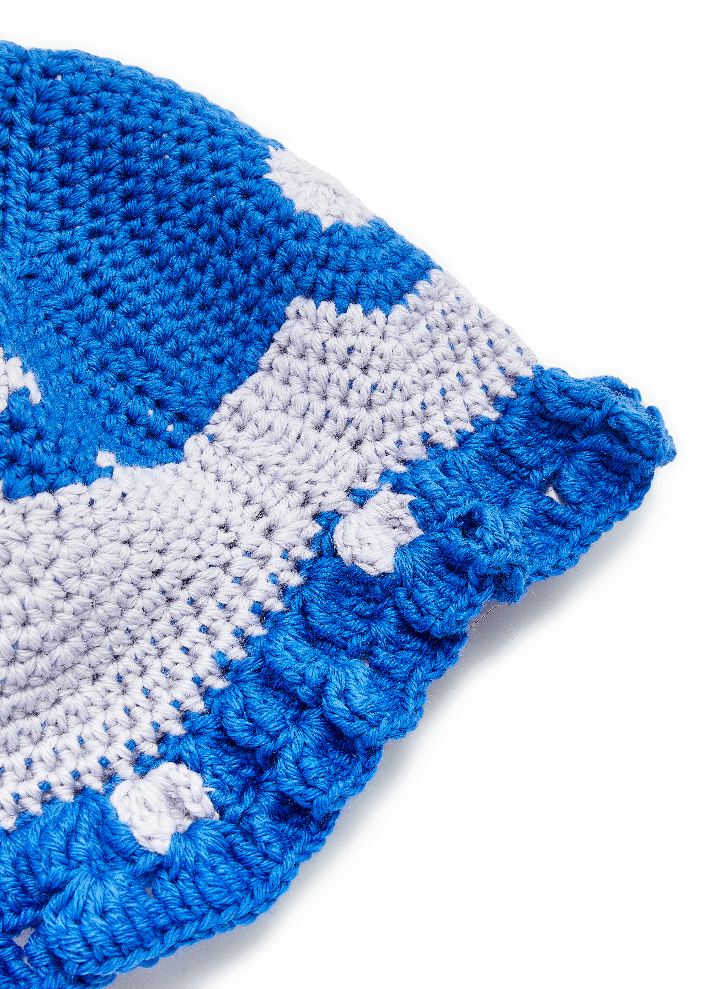 Crochet hat  OFF-WHITE Blue