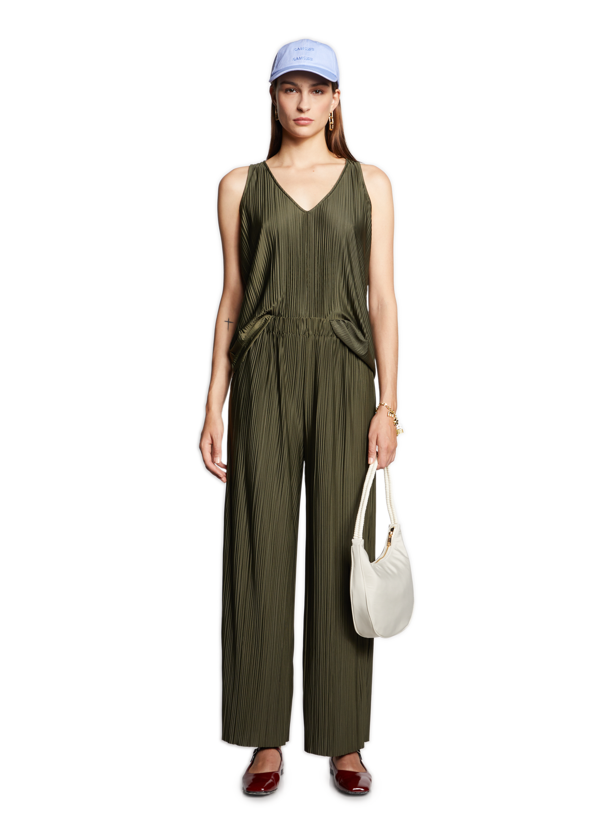 Pantalon fluide plissé Uma SAMSOE SAMSOE Vert