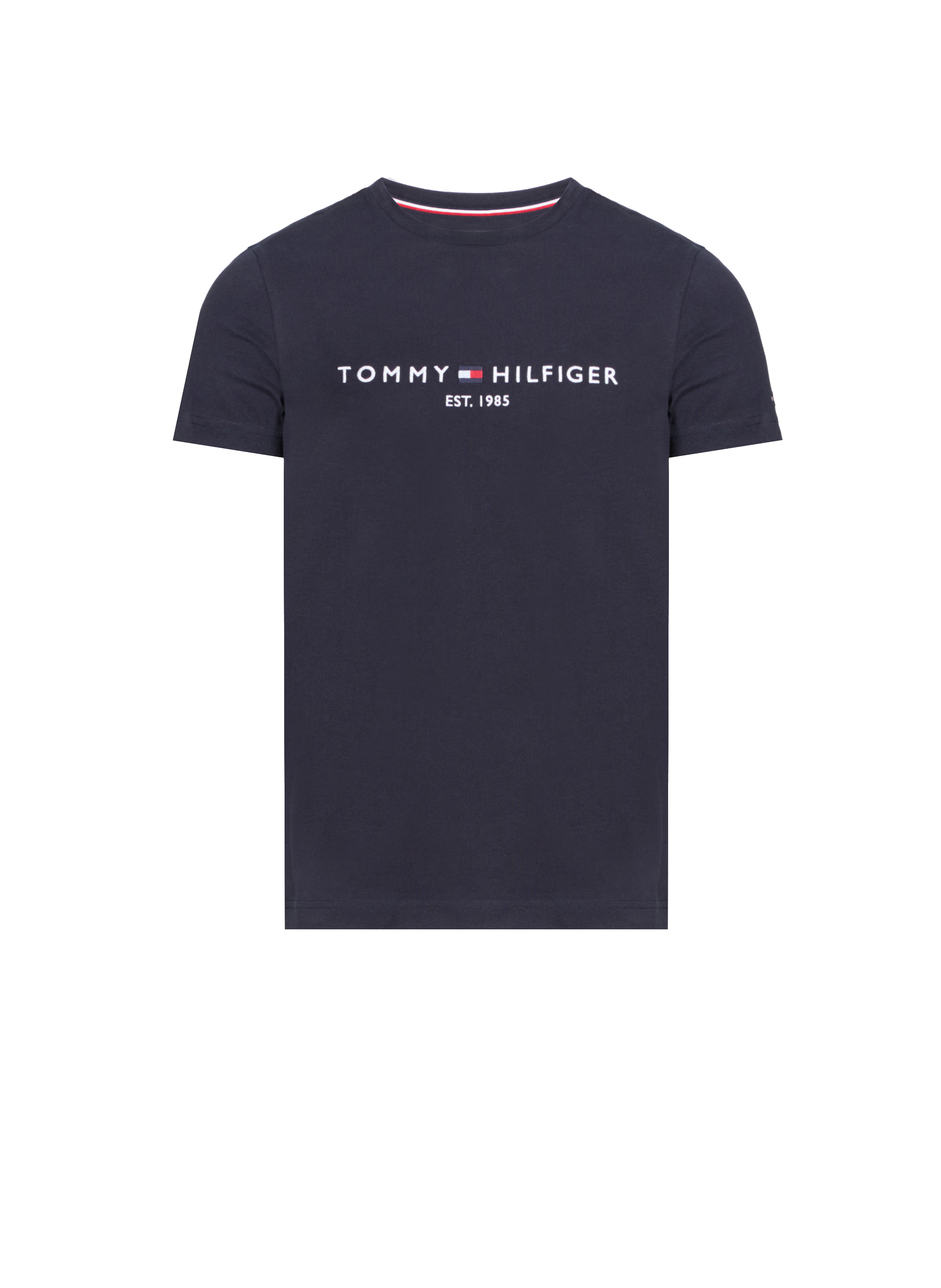 TOMMY HILFIGER Organic cotton logo T-shirt Blue