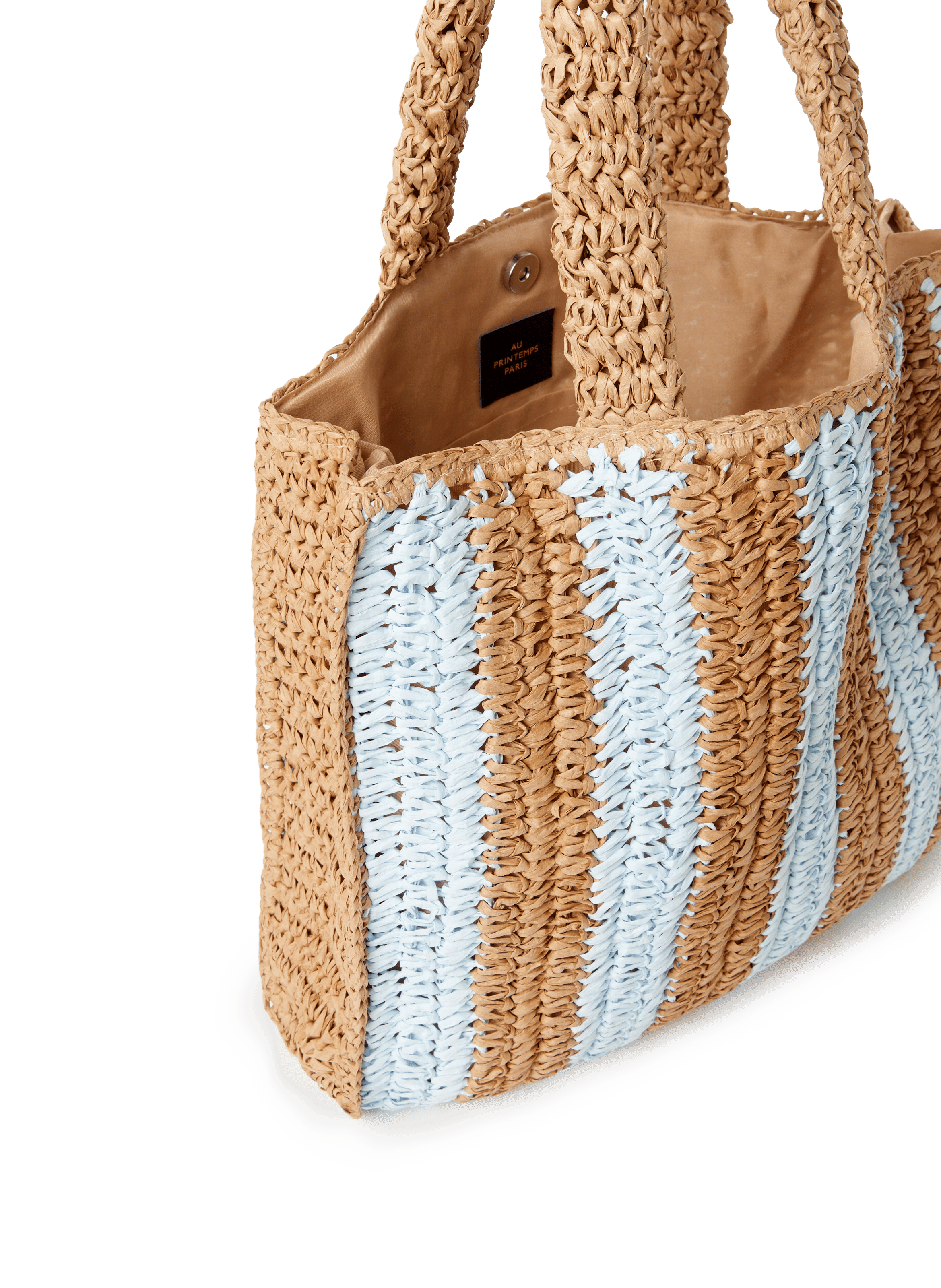 Sac à main en raphia AU PRINTEMPS PARIS Bleu