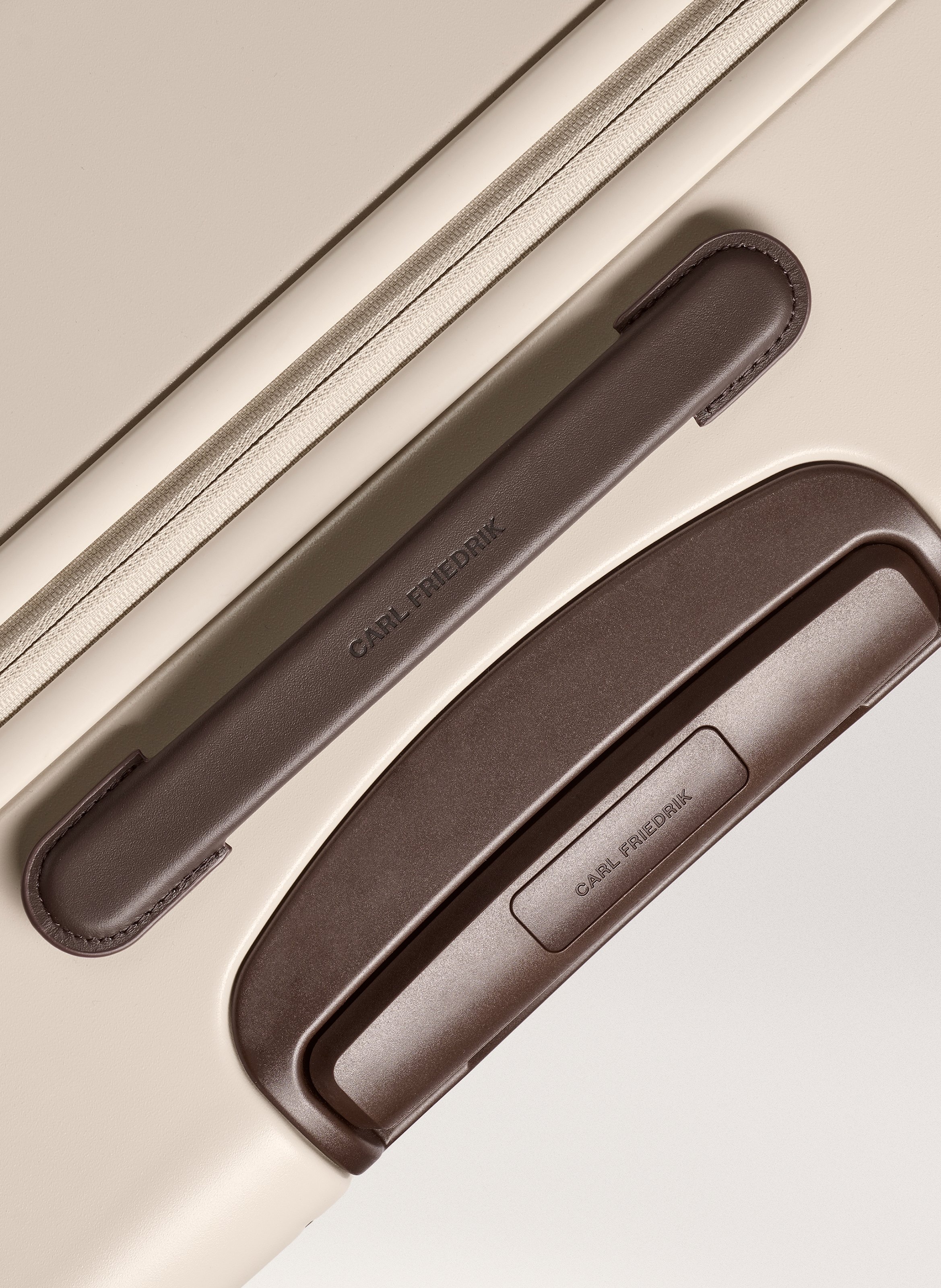 Valise 'the large check-in' en polycarbonate à fermeture zippée CARL FRIEDRIK Beige