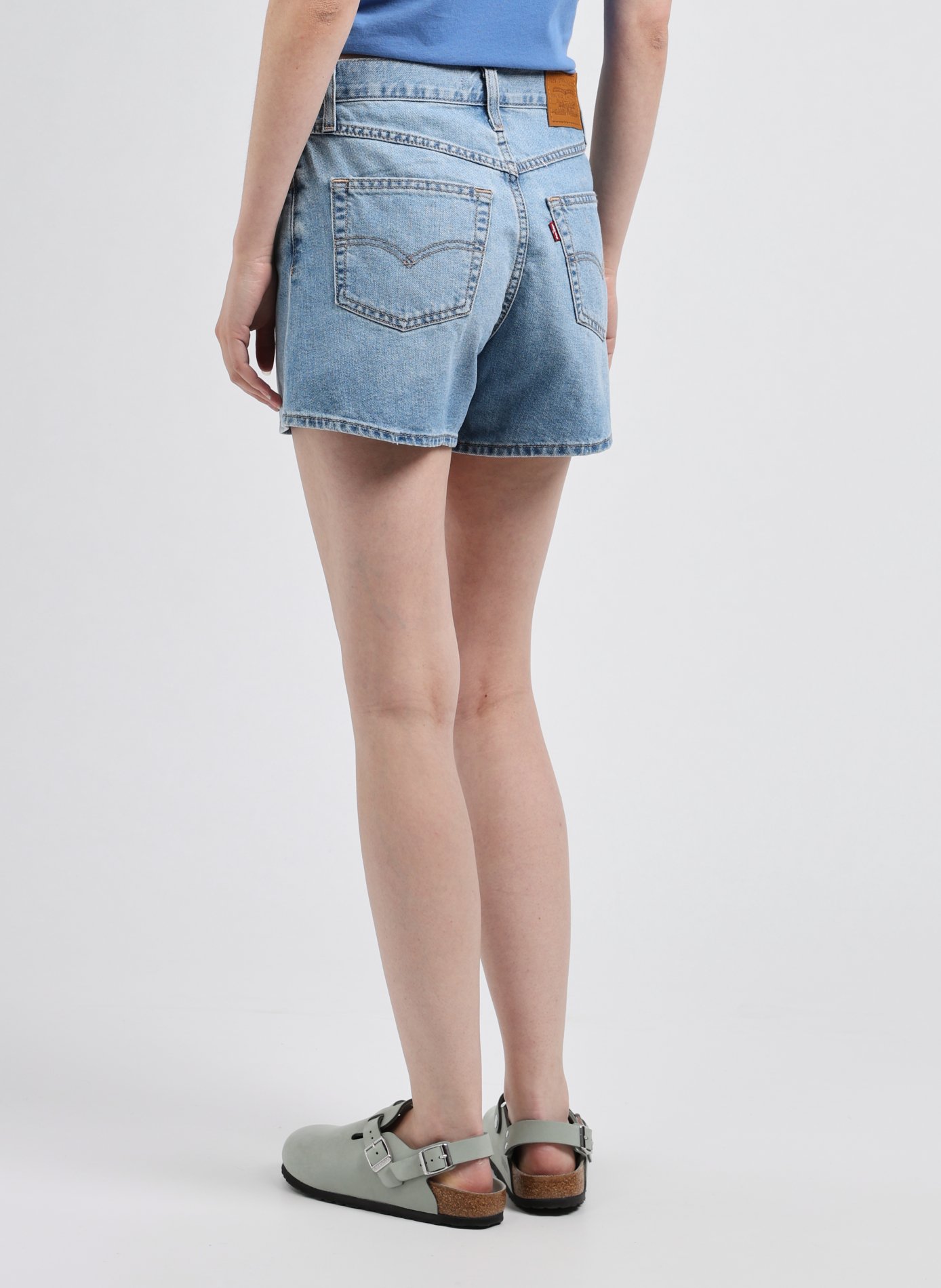 Mules en cuir Arizona BIRKENSTOCK Bleu