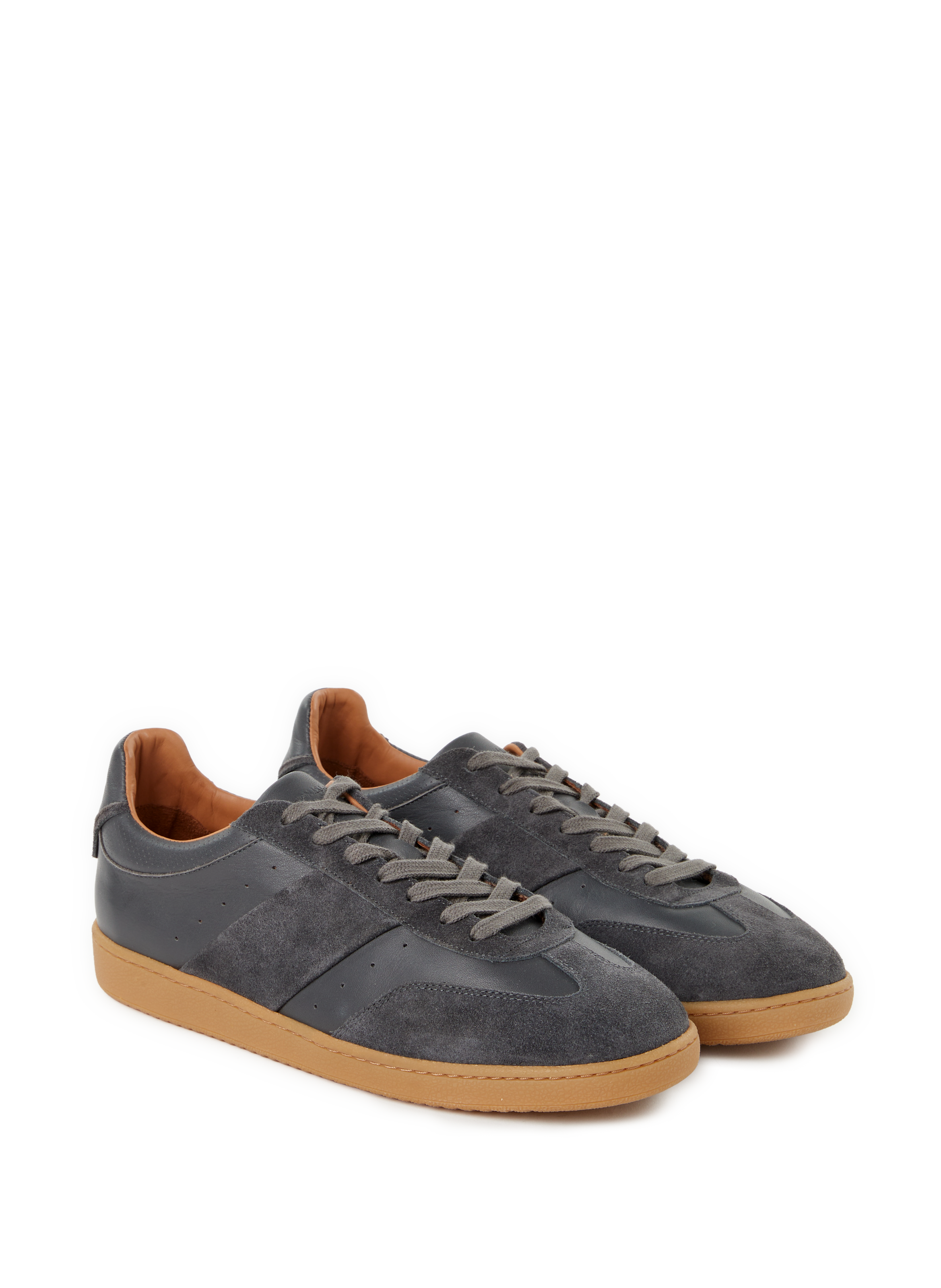 Baskets Saloon en cuir et coton mélangés SAISON 1865 Gris