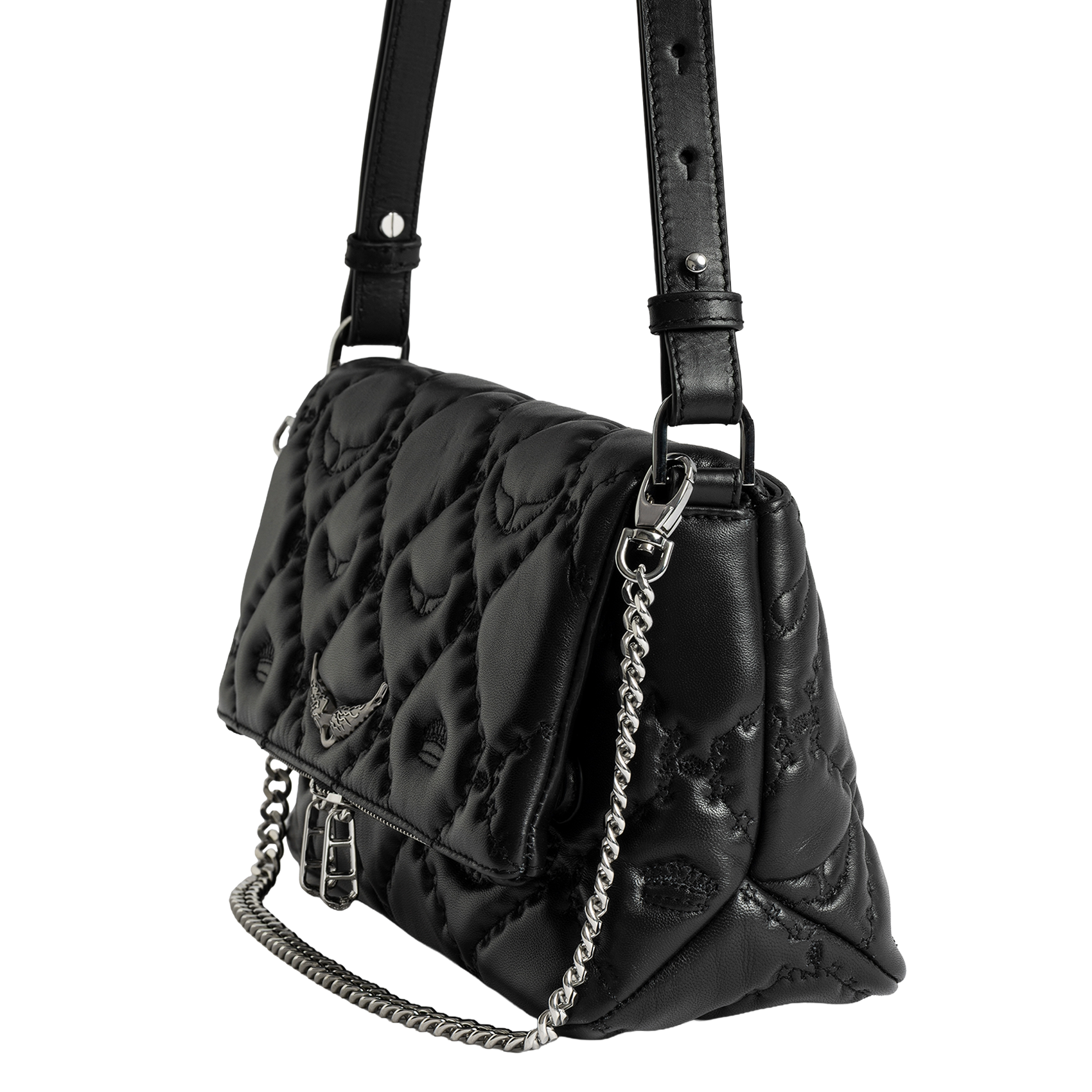 Sac bandoulière en cuir rocky ii ZADIG&VOLTAIRE Noir