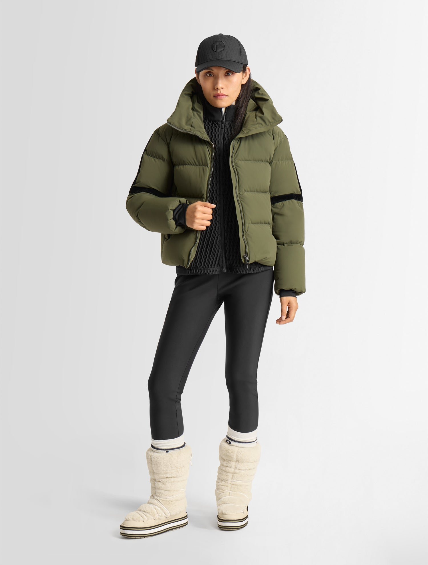 Doudoune barsy col montant coupe regular FUSALP Kaki