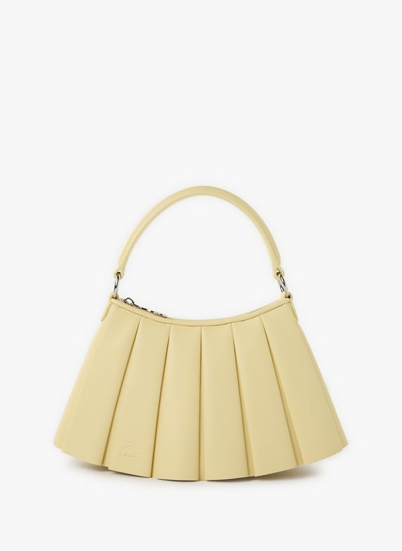 Petit sac Lenglen plissé en cuir | Beige by LACOSTE Petit sac Lenglen plissé en cuir Beige