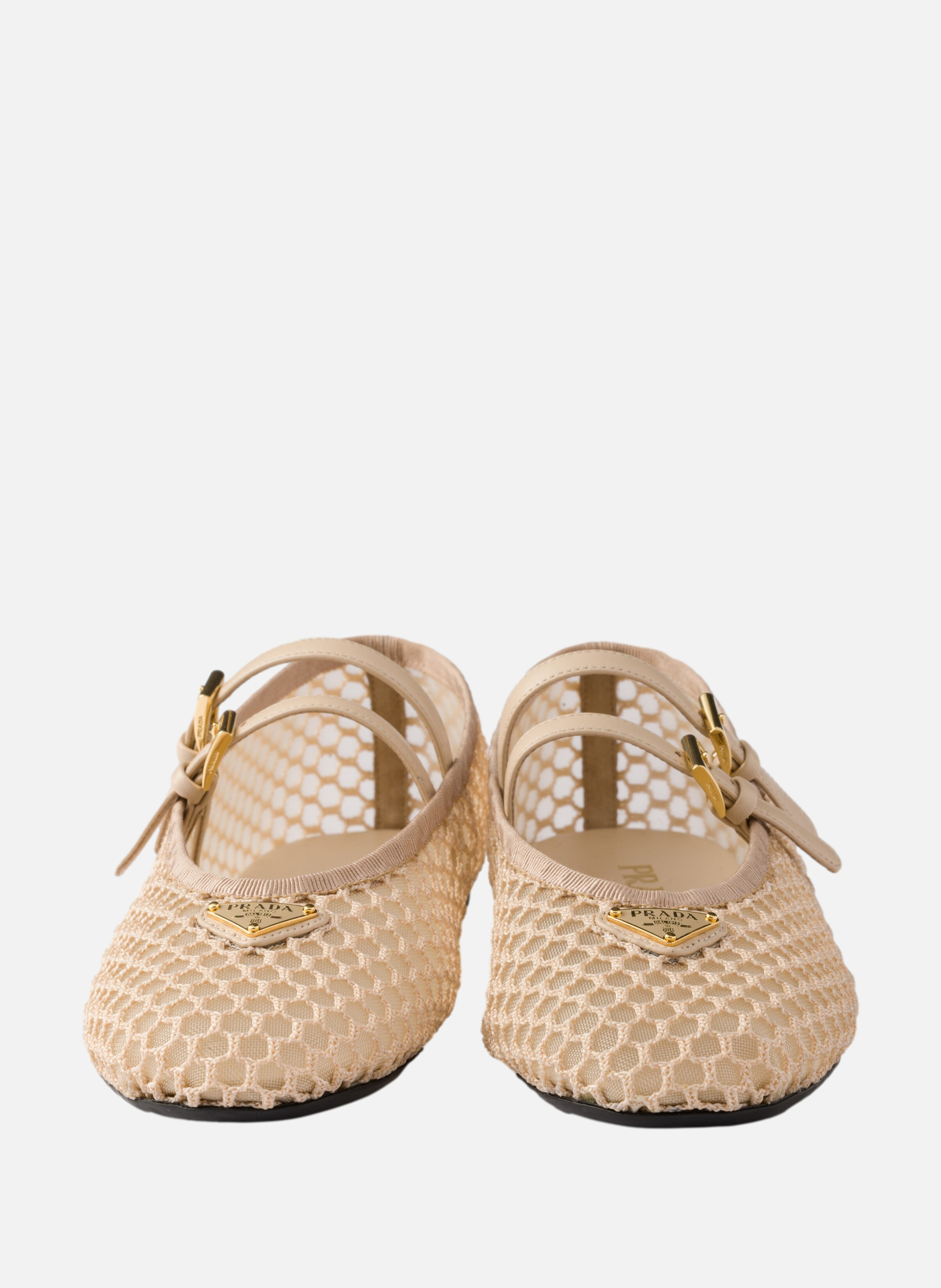 Ballerines en mesh PRADA Beige