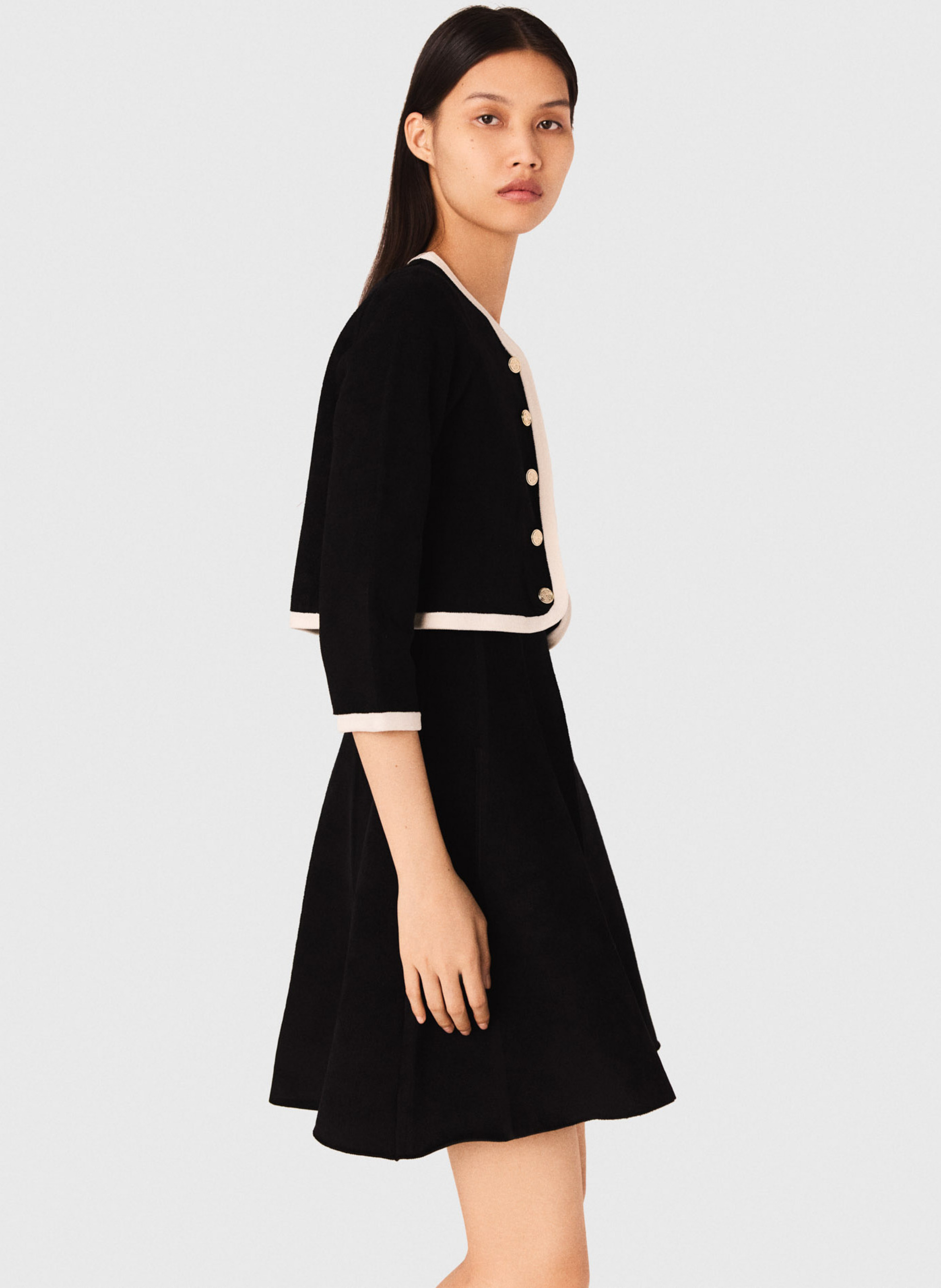 Robe 2-en-1 aspect velours MAJE Noir