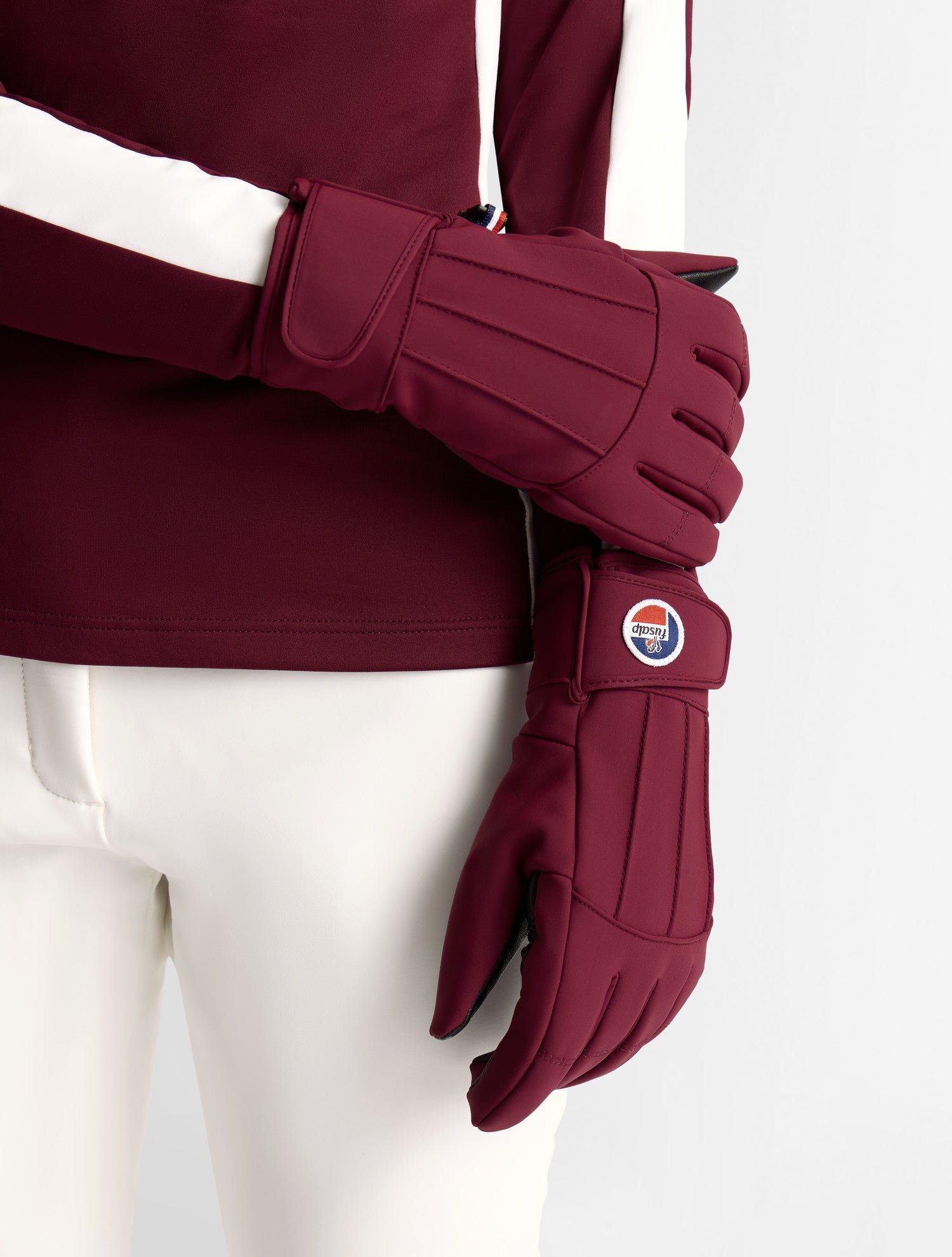 Gants de ski glacier w glove polyester FUSALP Rouge