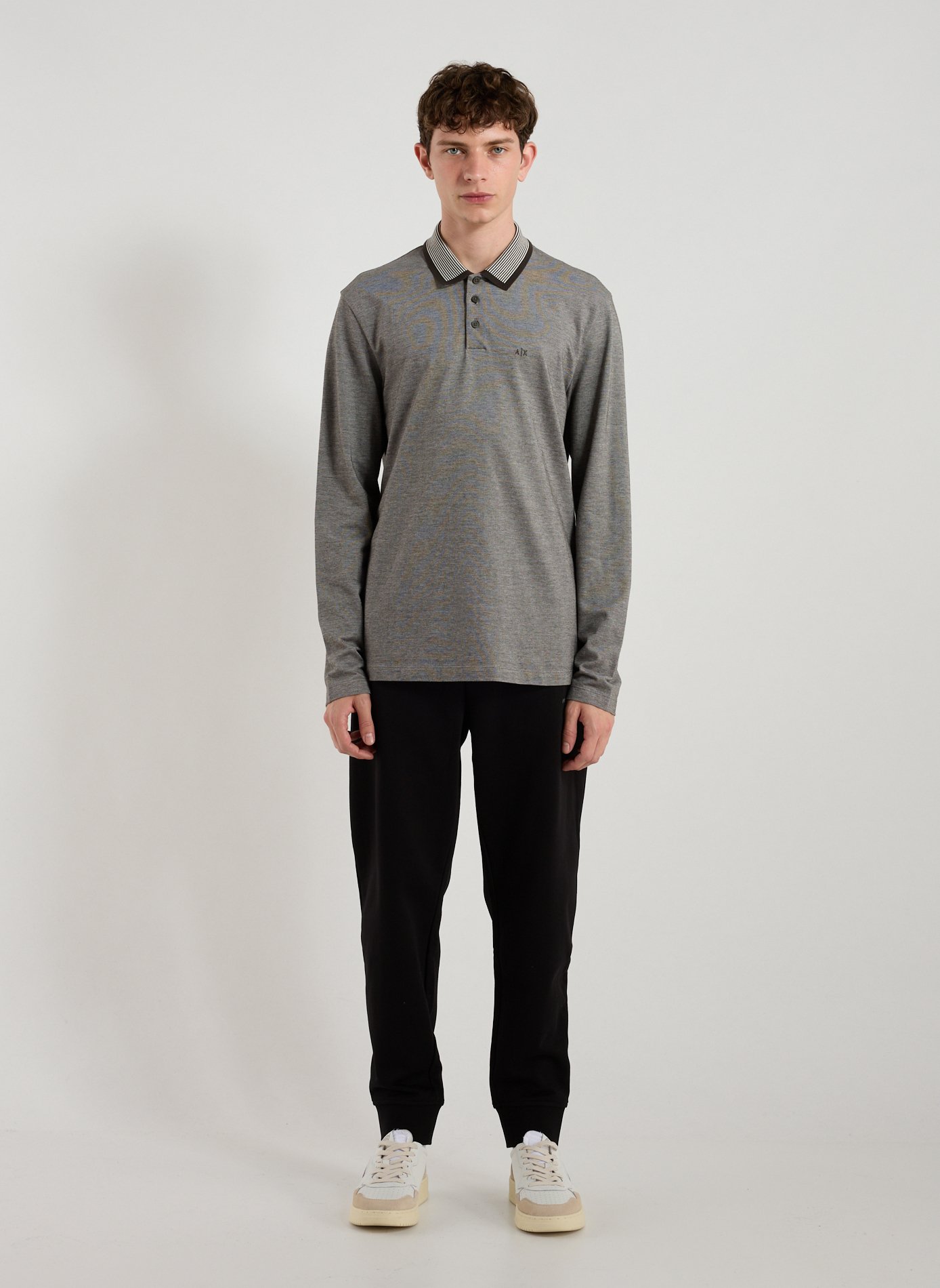 Long-sleeve cotton Polo shirt ARMANI EXCHANGE Multicolour