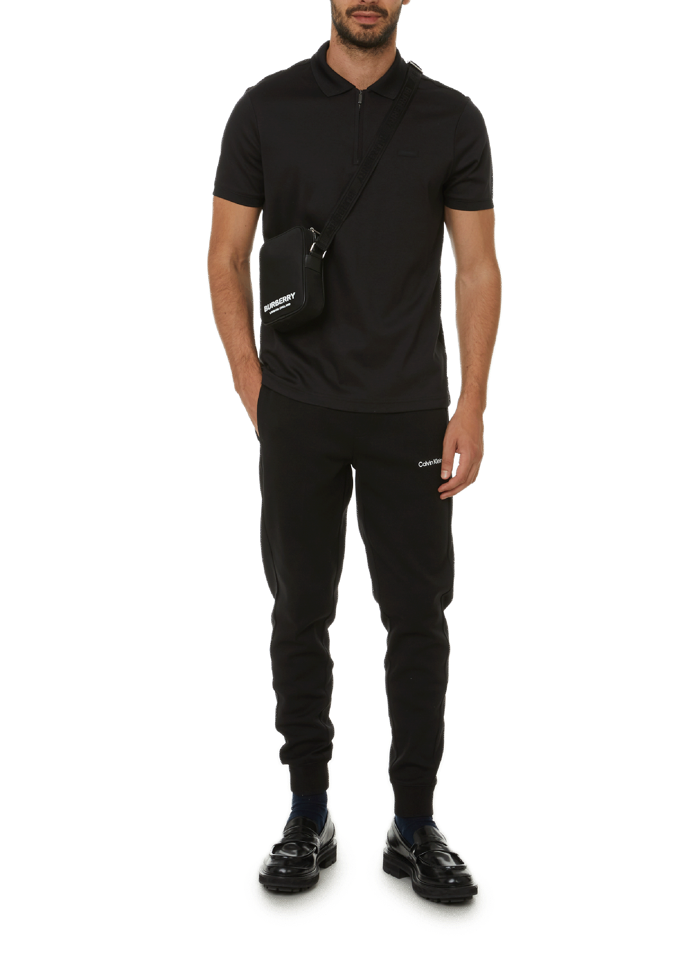 Pantalon de survêtement en coton organique CALVIN KLEIN Noir