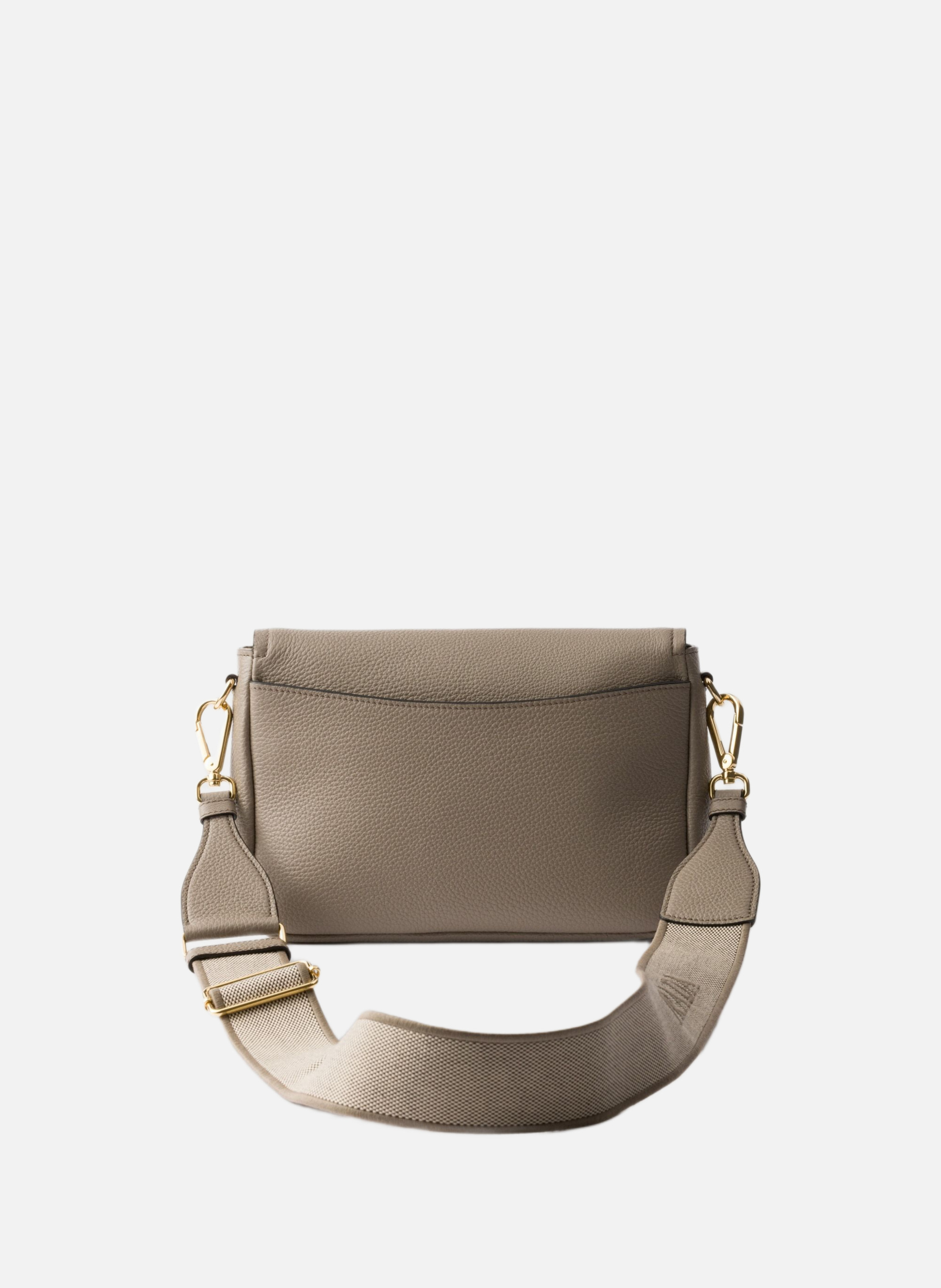 Sac à bandoulière en cuir PRADA Gris