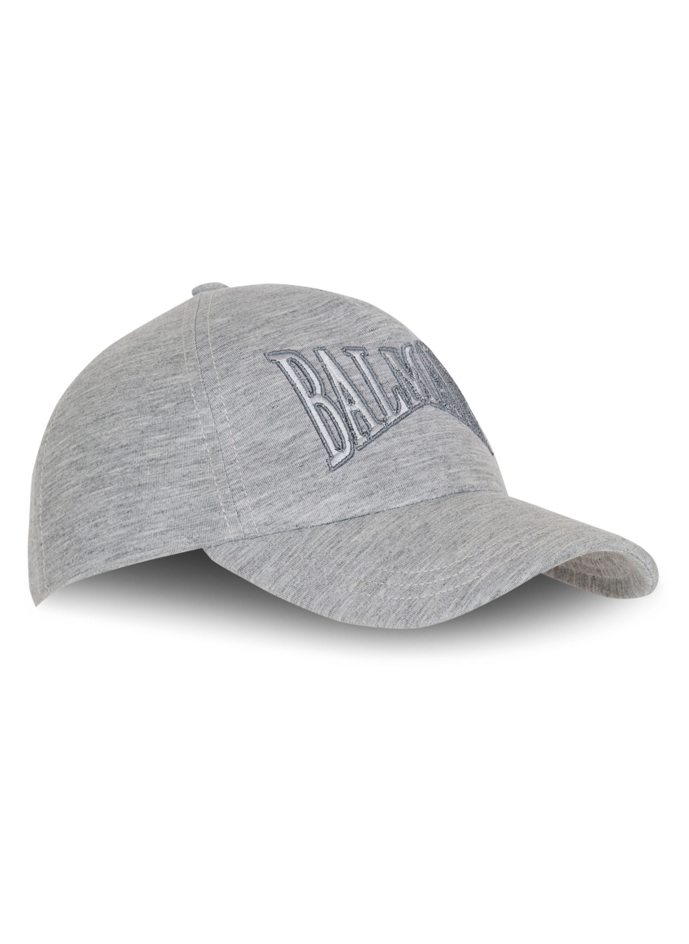 Casquette en jersey brodée BALMAIN Gris