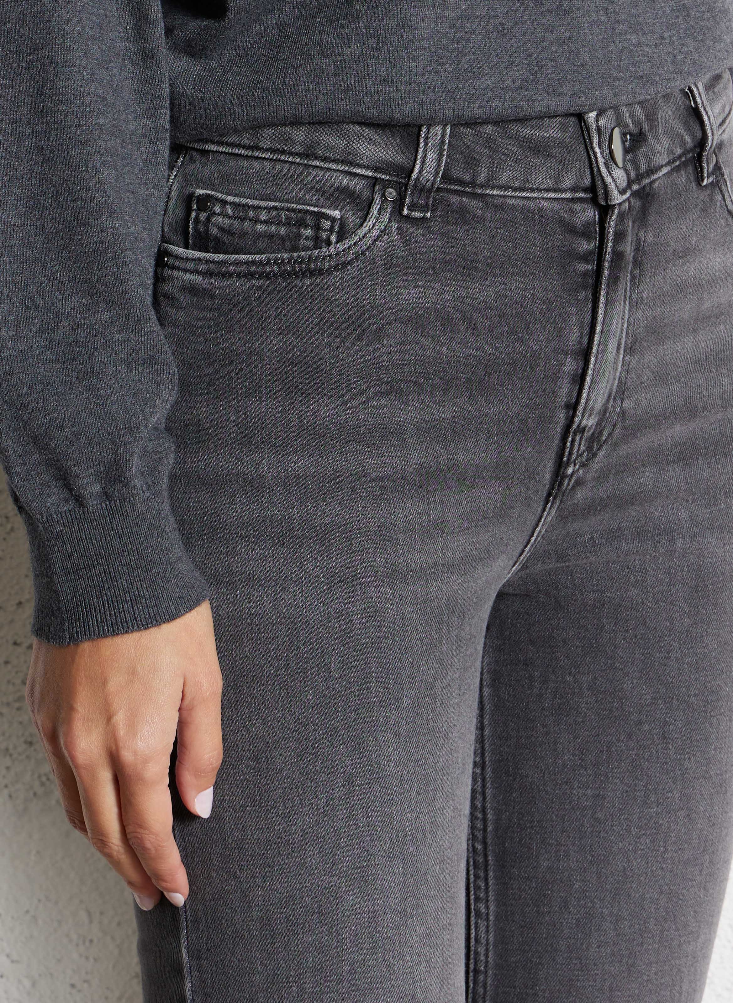 Jean slim en coton mélangé lou MAISON 123 Gris