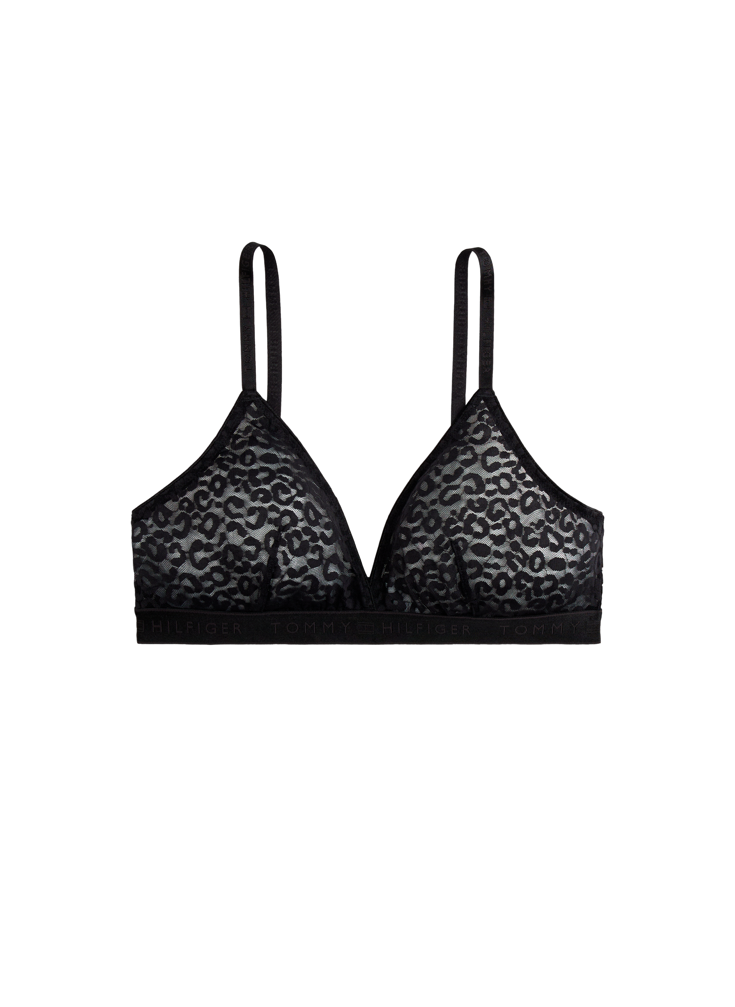 Triangle lace bra with leopard print TOMMY HILFIGER Black