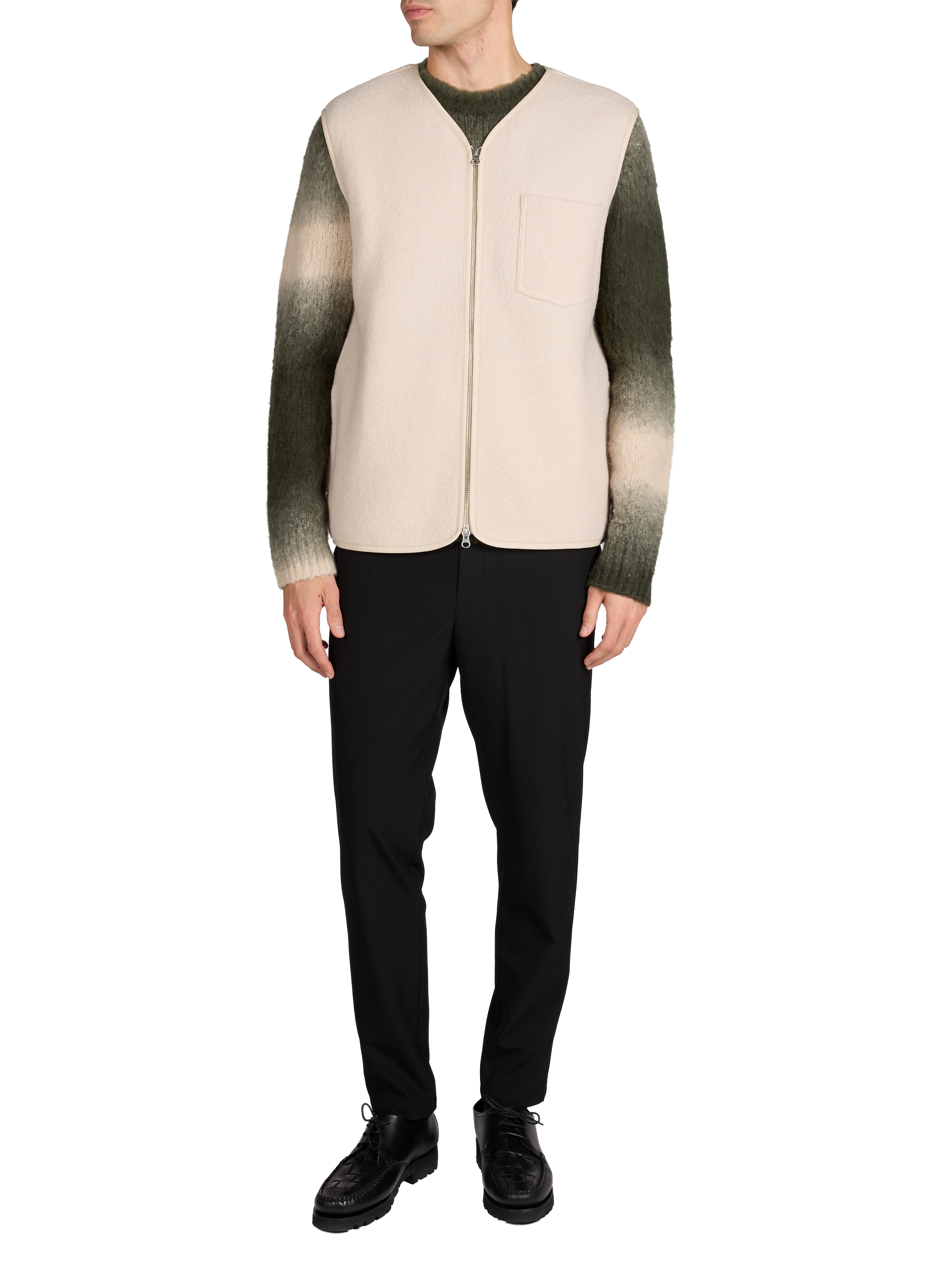 Sleeveless wool cardigan SAMSOE SAMSOE Beige