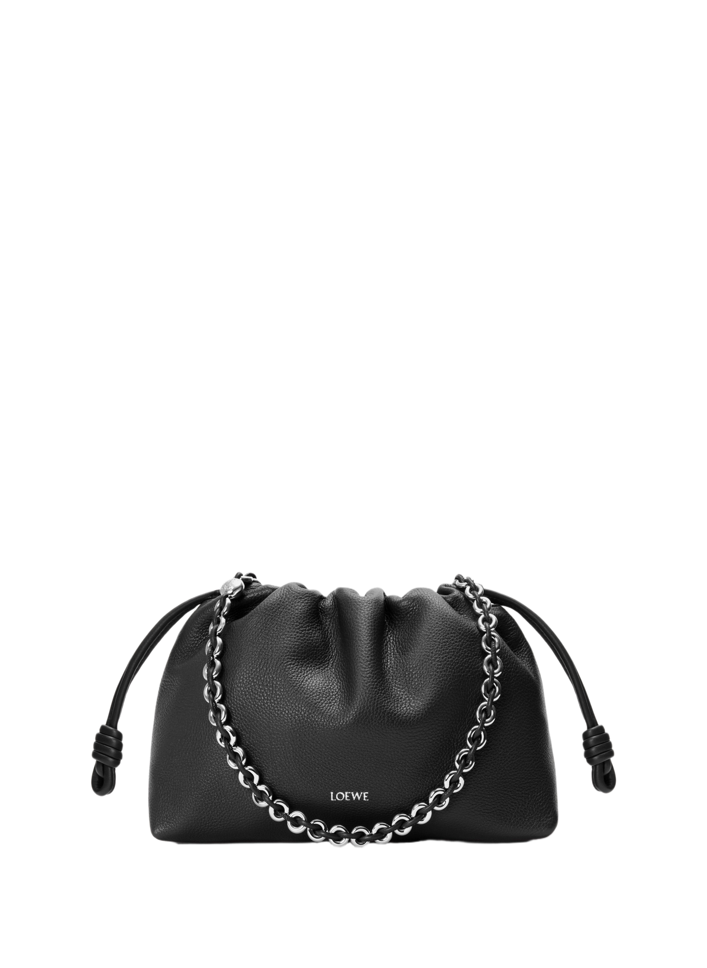 Flamenco purse moyen en cuir de veau grainé LOEWE Noir