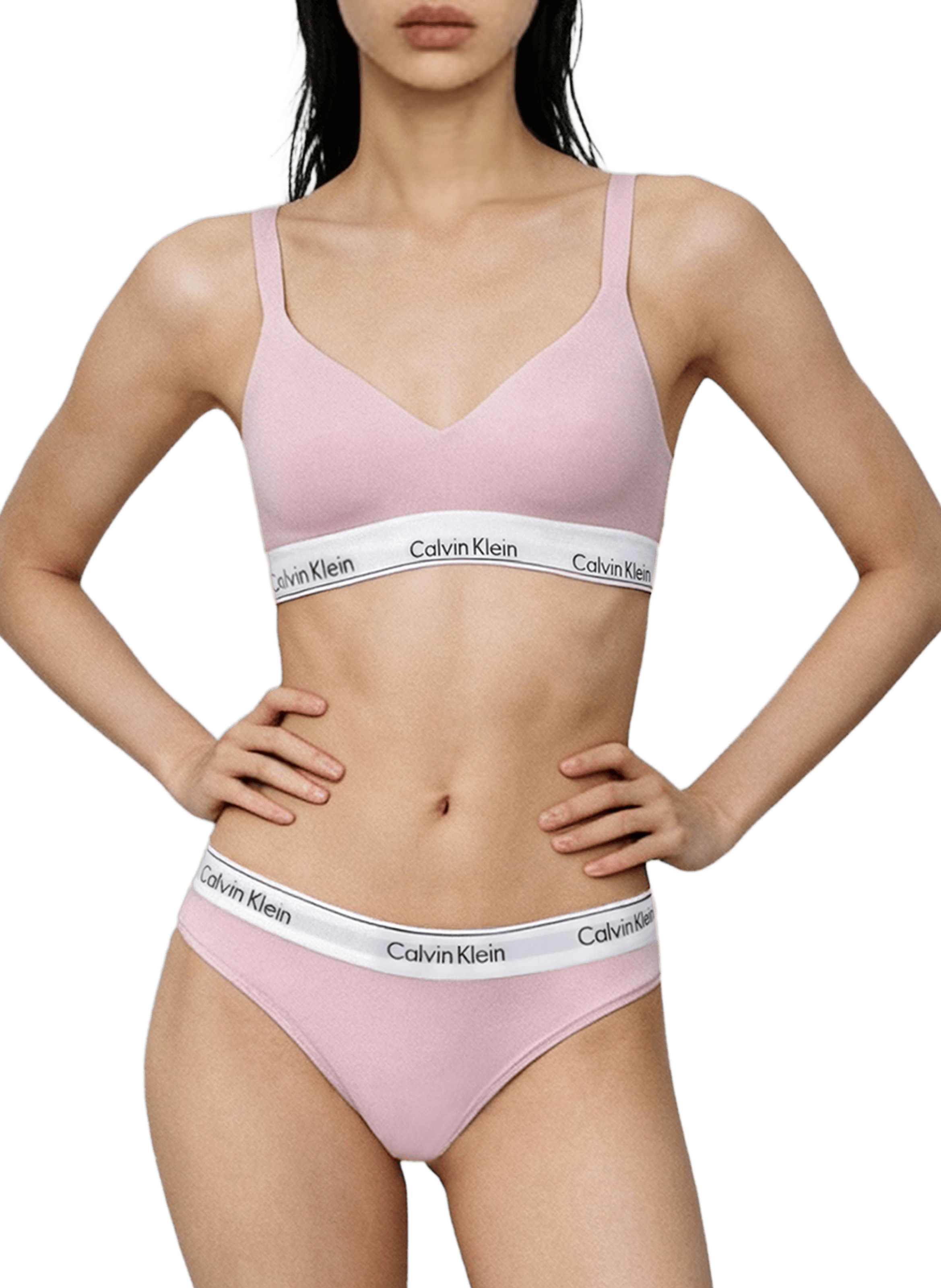 Cotton blend bra CALVIN KLEIN Pink
