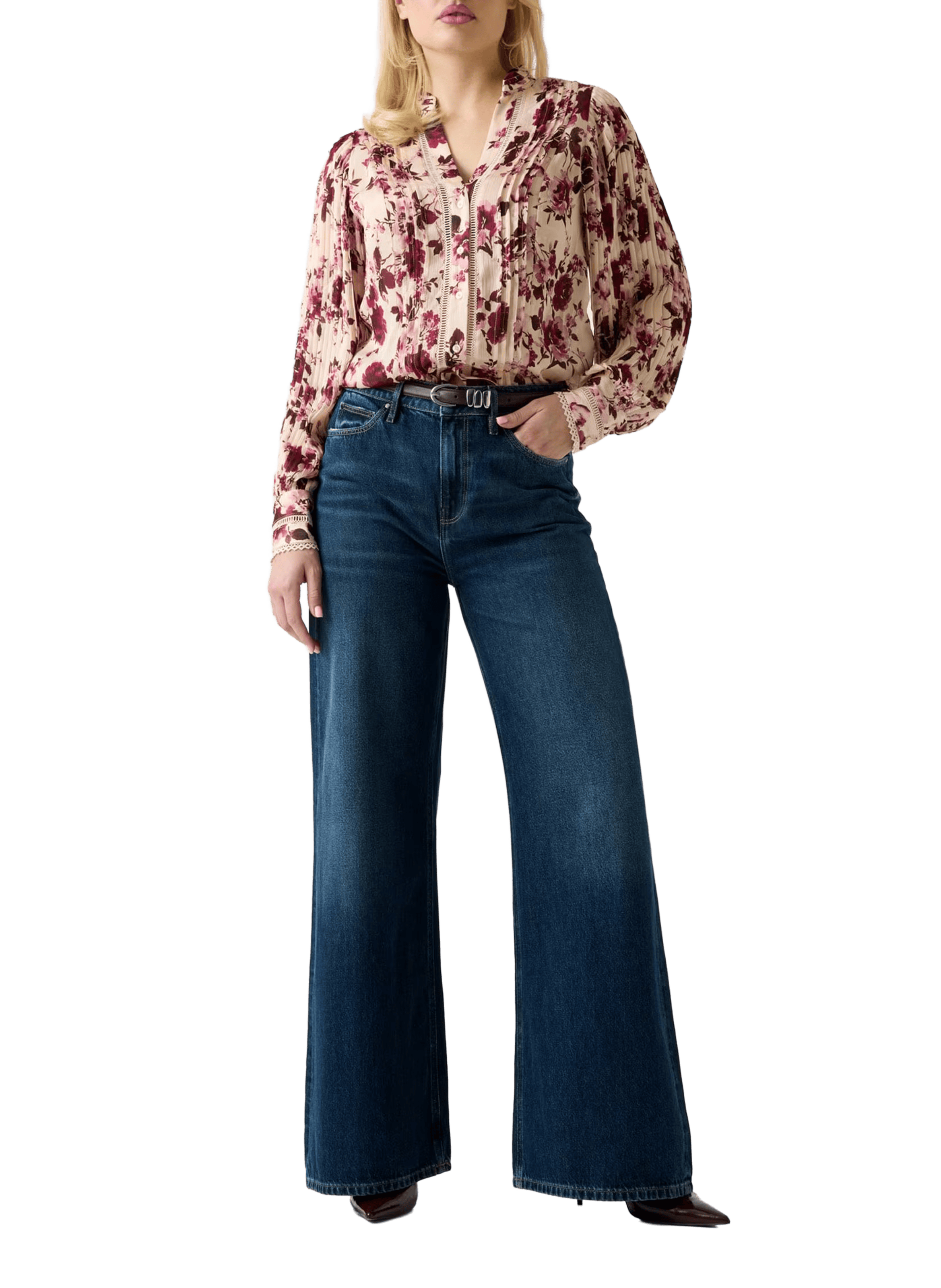 Chemise droite imprimée  GUESS Rose