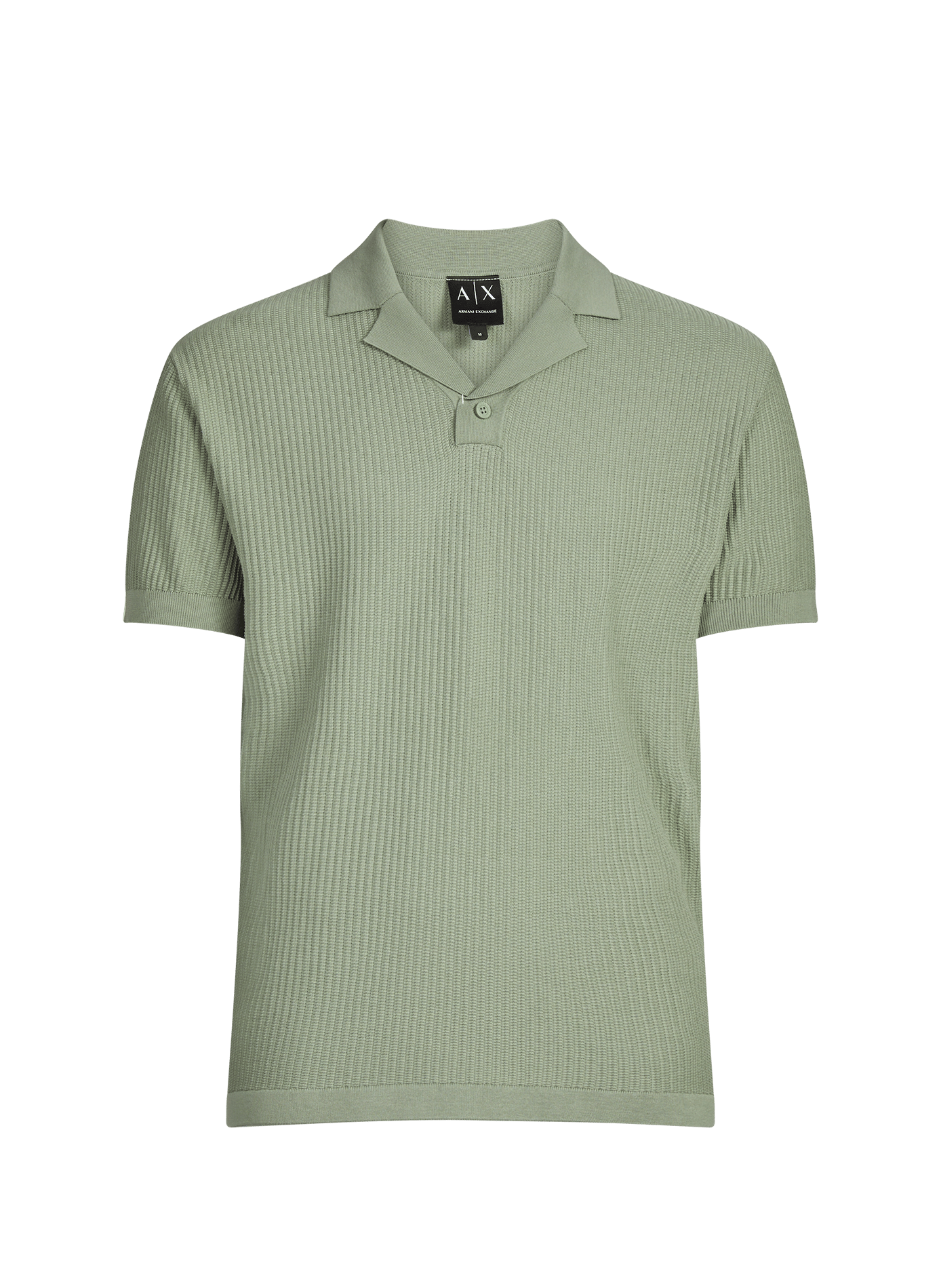 Polo texturé en coton ARMANI EXCHANGE Vert