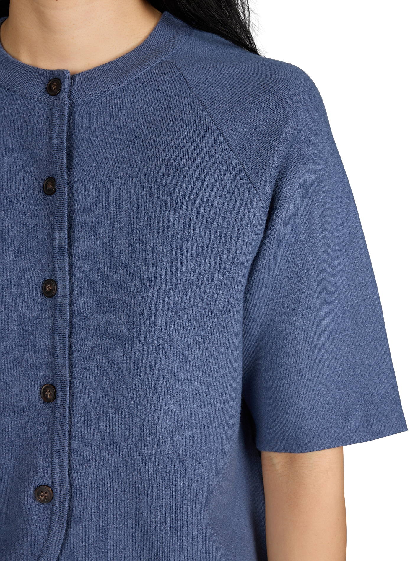 Buttoned vest 3/4 sleeves MSCH Blue