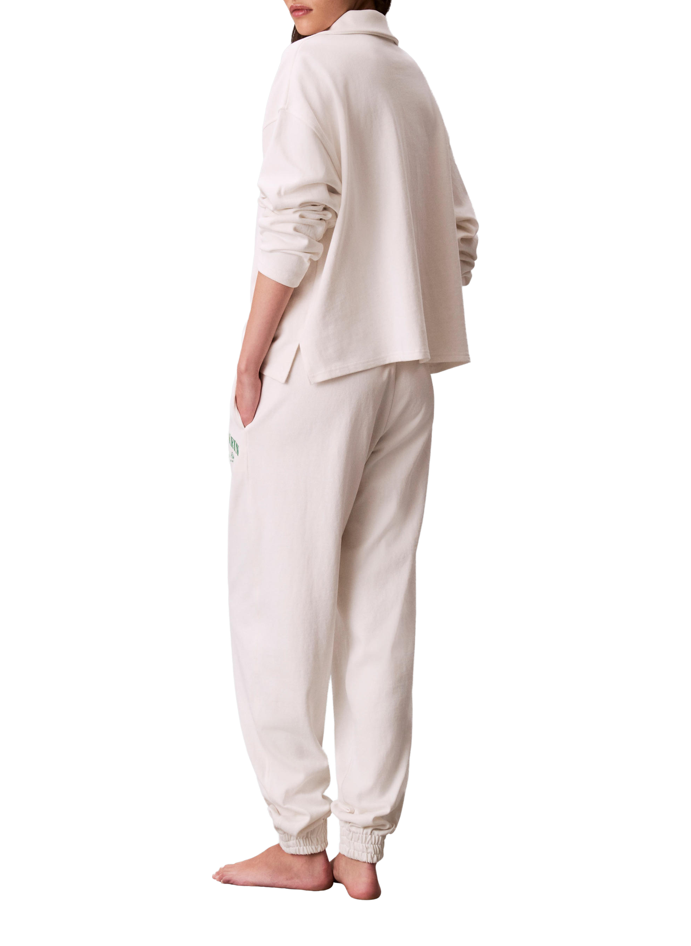 Pantalon de jogging en coton CALVIN KLEIN Beige