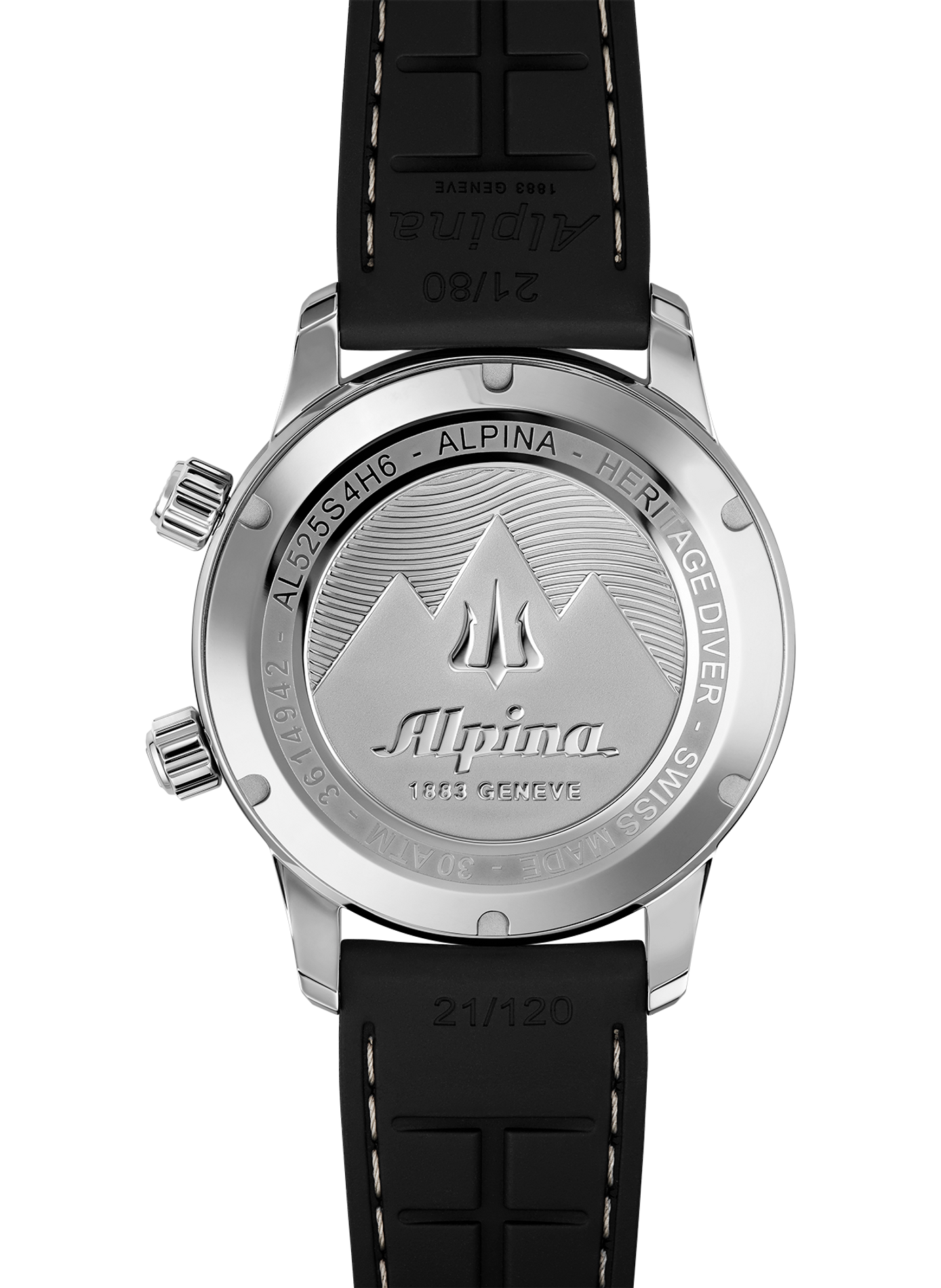 Montre automatique Diver 300 Heritage en cuir de veau ALPINA Blanc