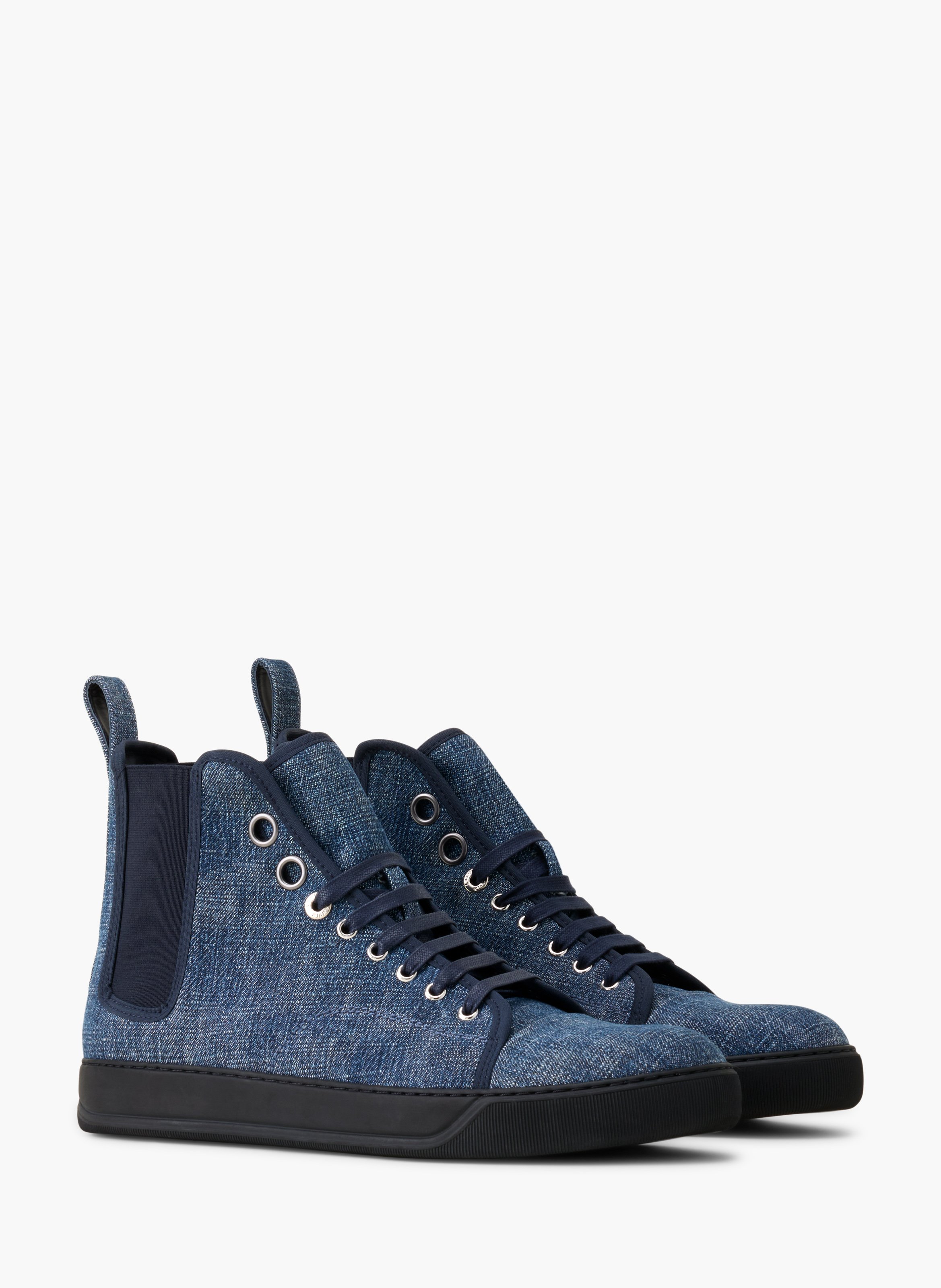 High top sneakers dbb1 en denim LANVIN Bleu