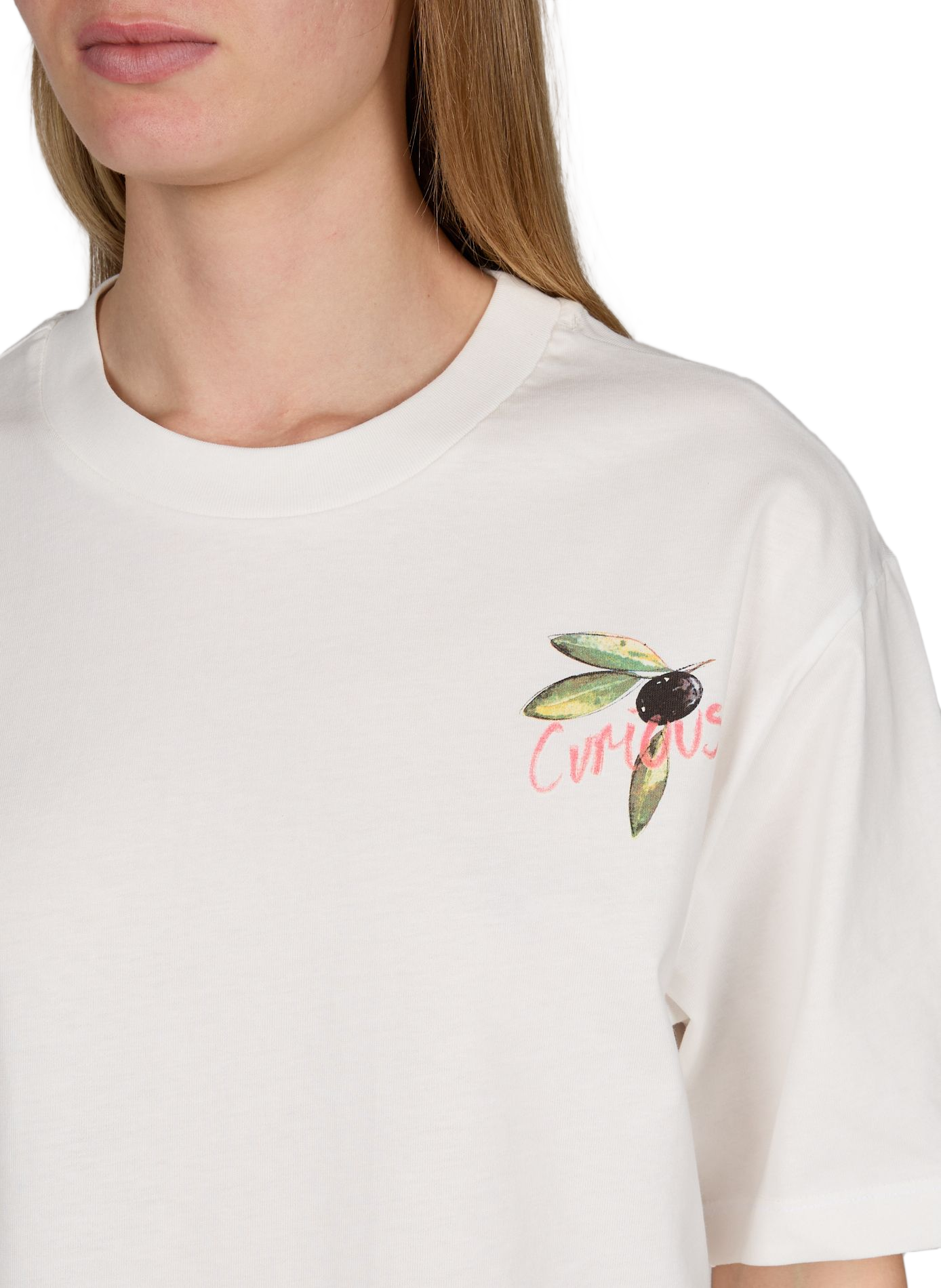 Printed cotton T-shirt OBJECT White