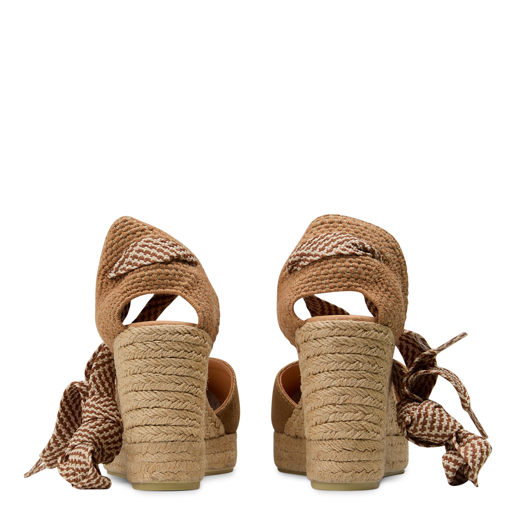 Espadrilles compensées en coton stella MAISON 123 Beige