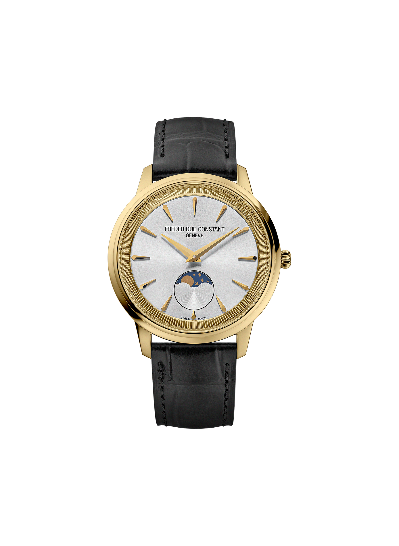 Montre quartz en cuir de veau FREDERIQUE CONSTANT Blanc