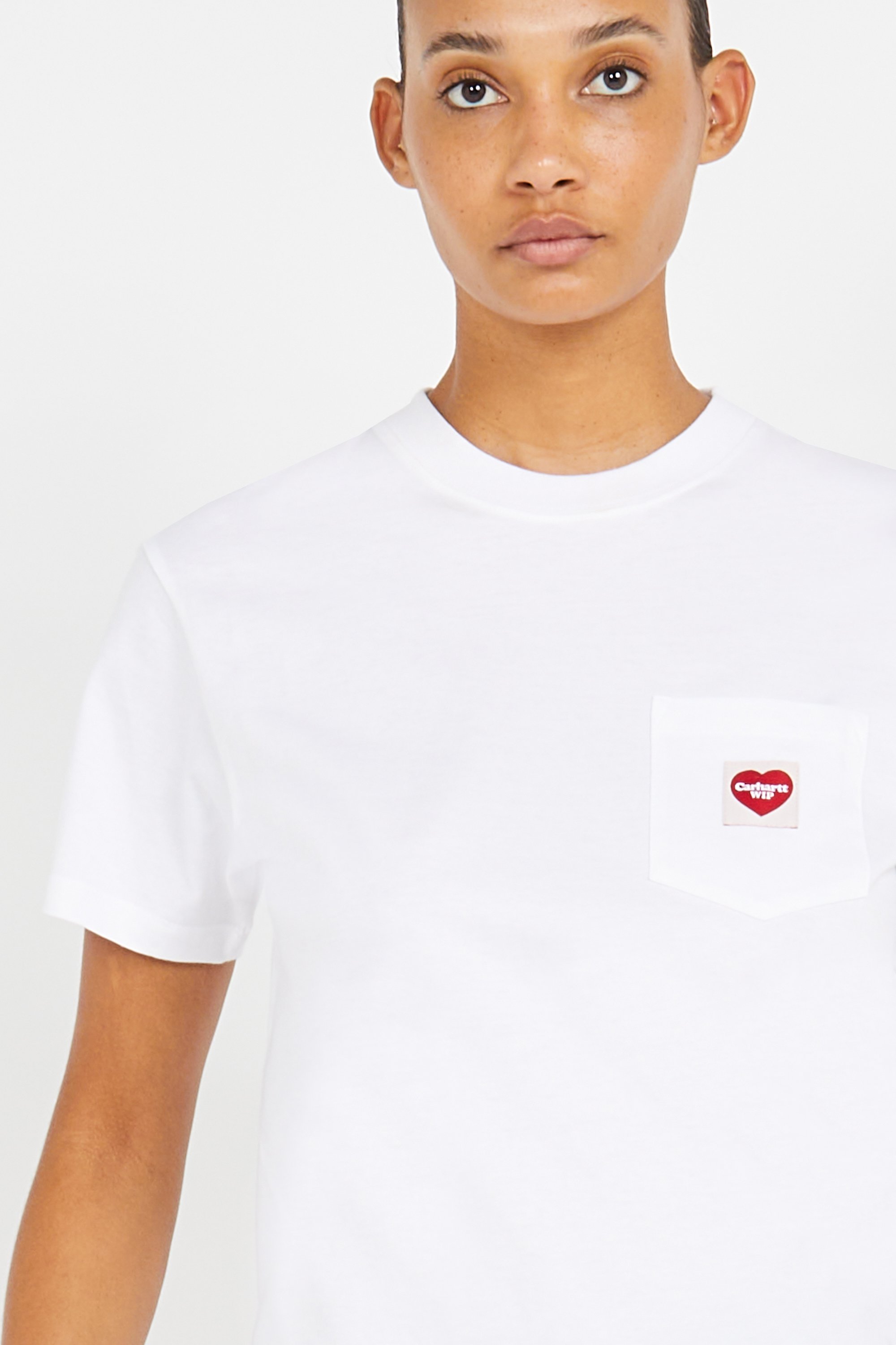 T-shirt w' s/s pocket heart t-shirt CARHARTT WIP Blanc