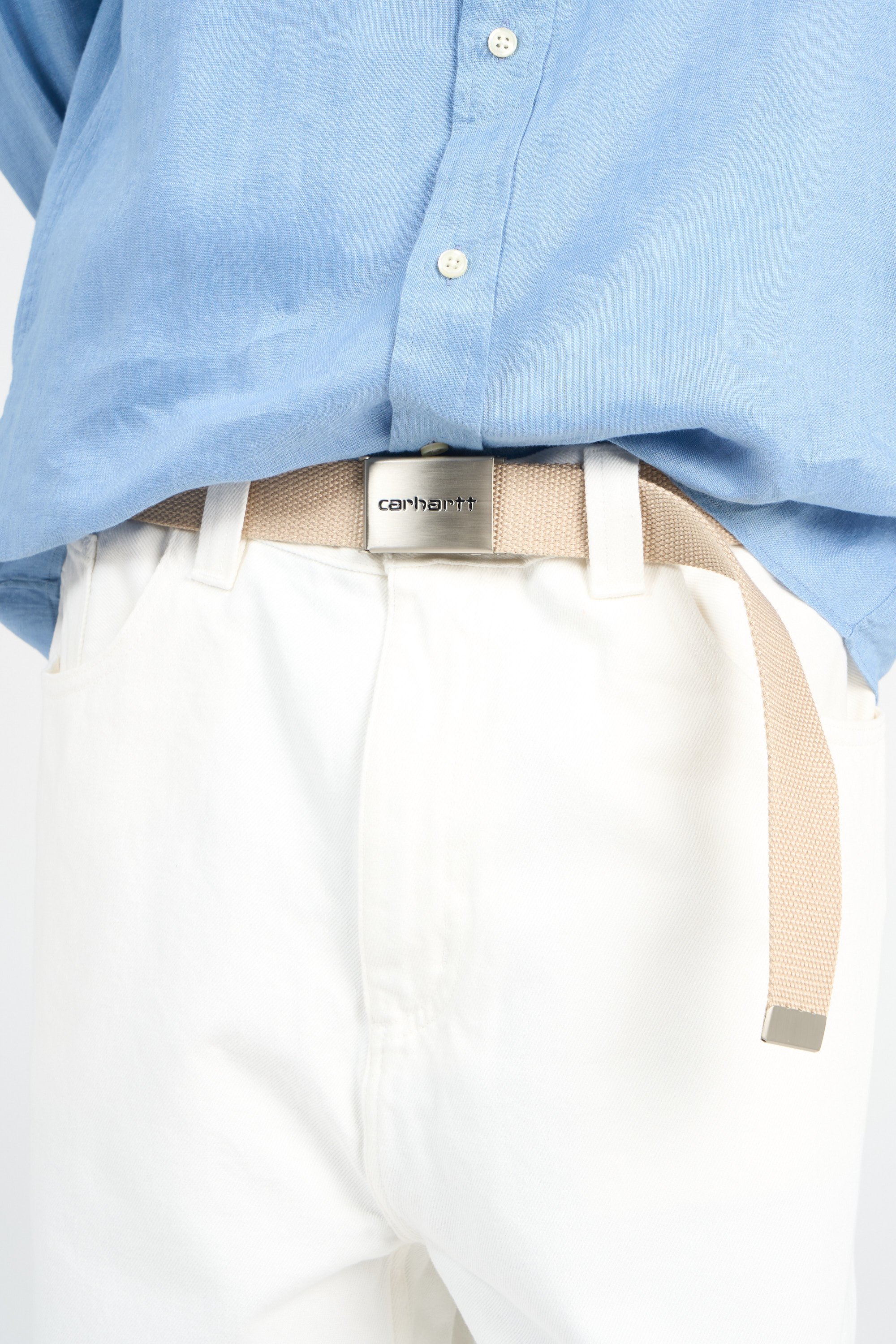Ceinture clip belt chrome CARHARTT WIP Beige