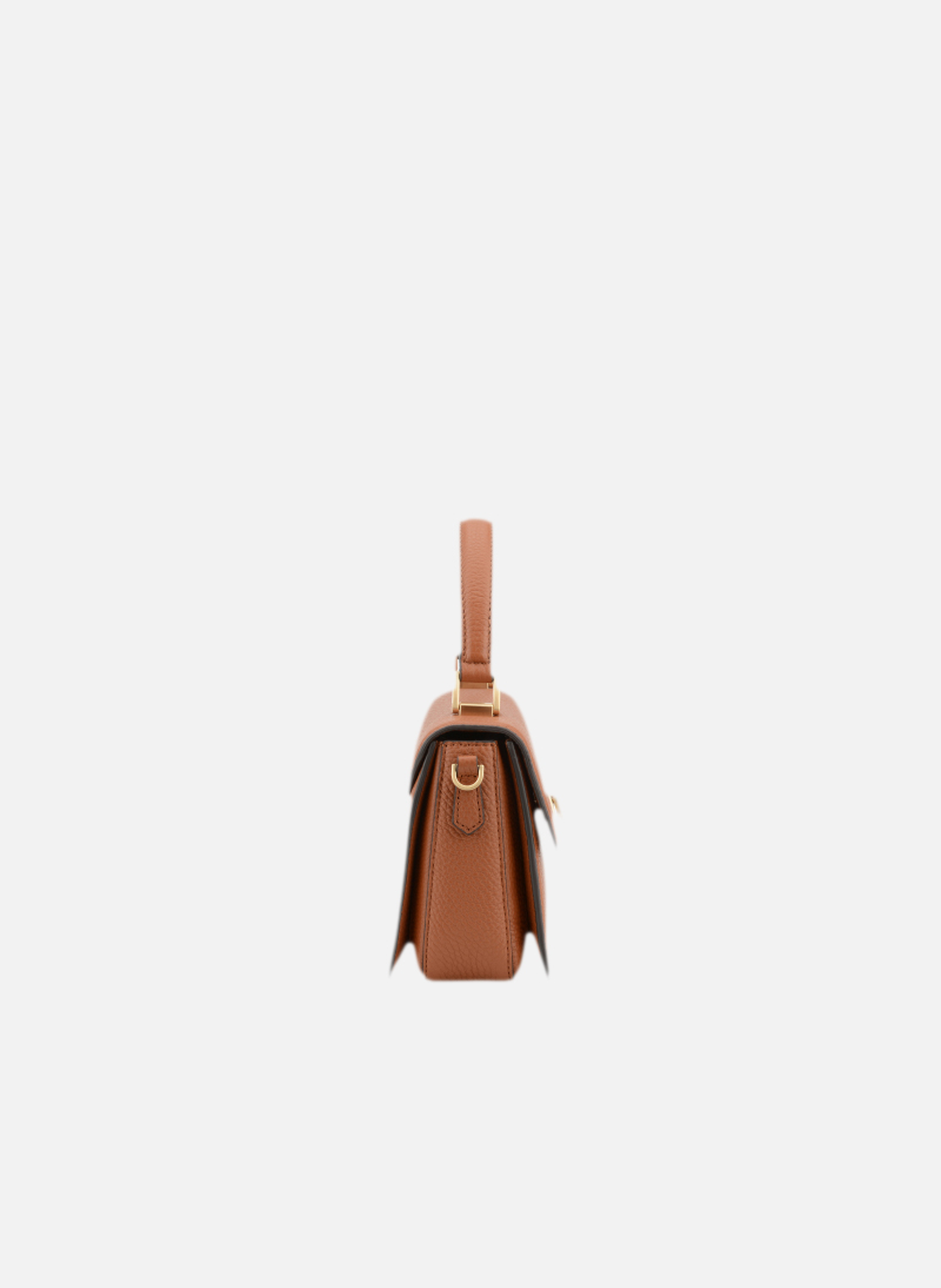 Auteuil | sac à main en cuir de vachette POURCHET Marron