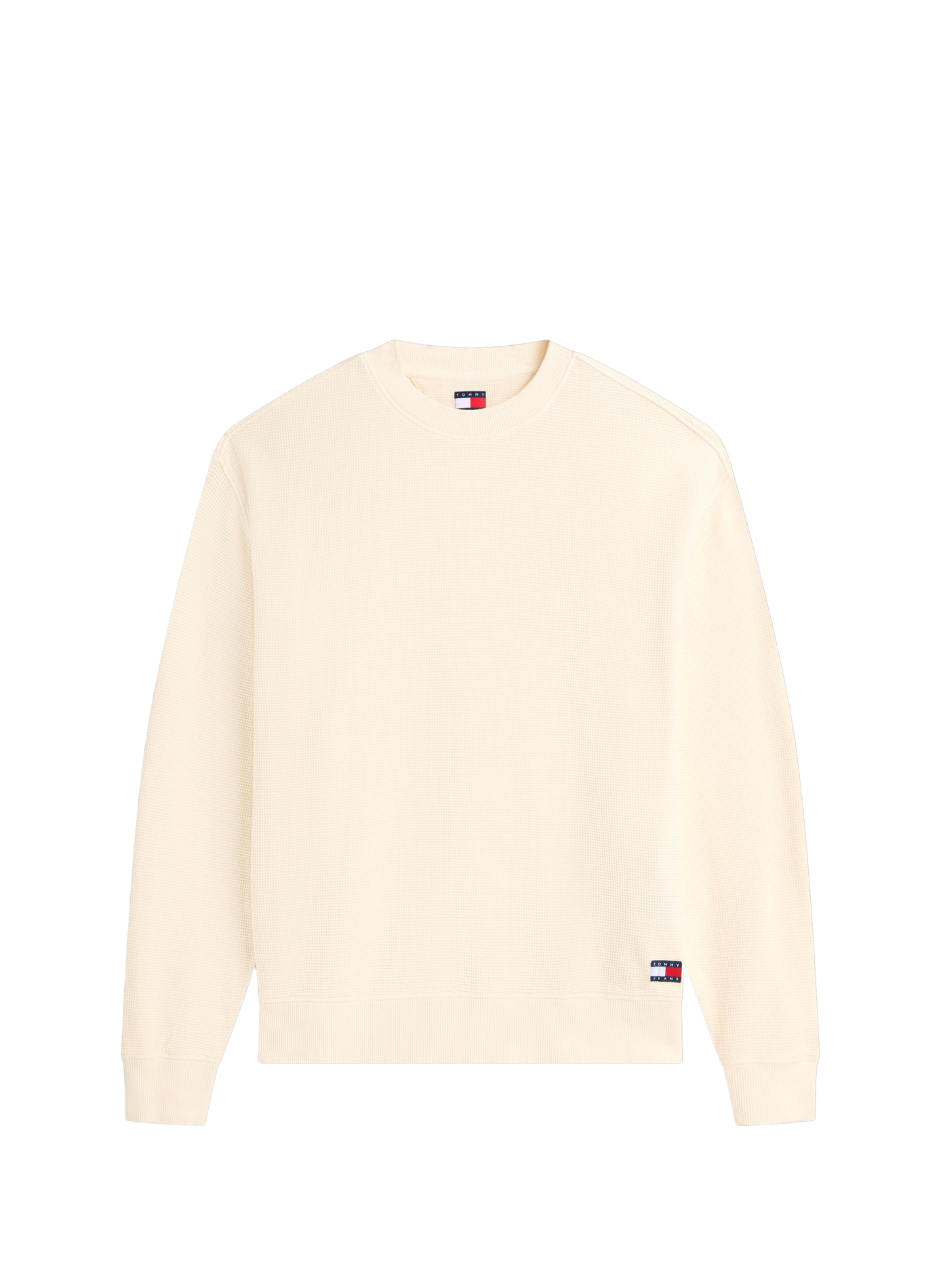 Sweat à capuche droit en coton TOMMY HILFIGER Beige