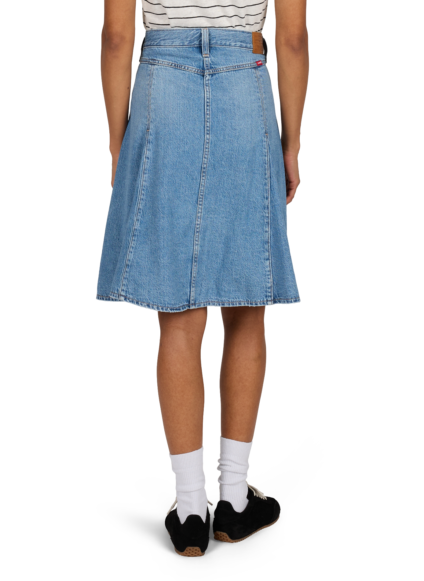 Jupe évasée en coton mélangé LEVI'S Bleu