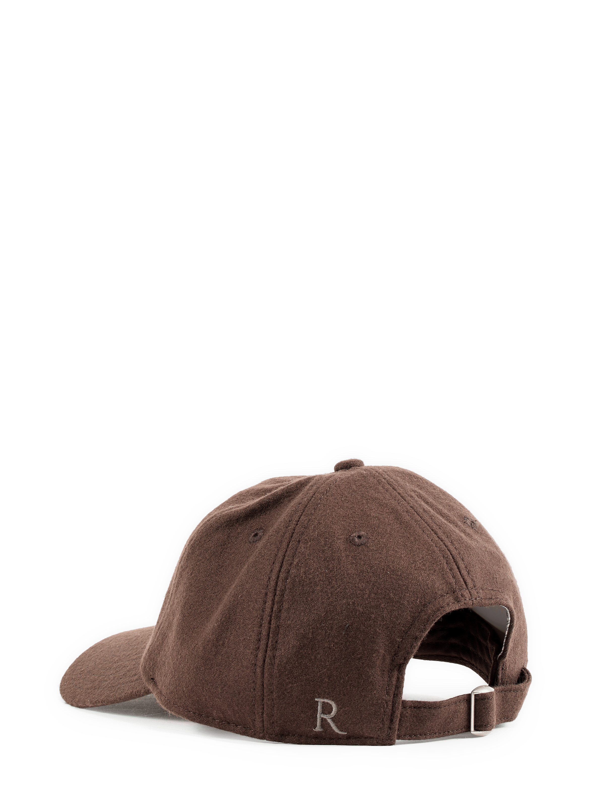 Cap with embroidered logo in wool RANRA Brown