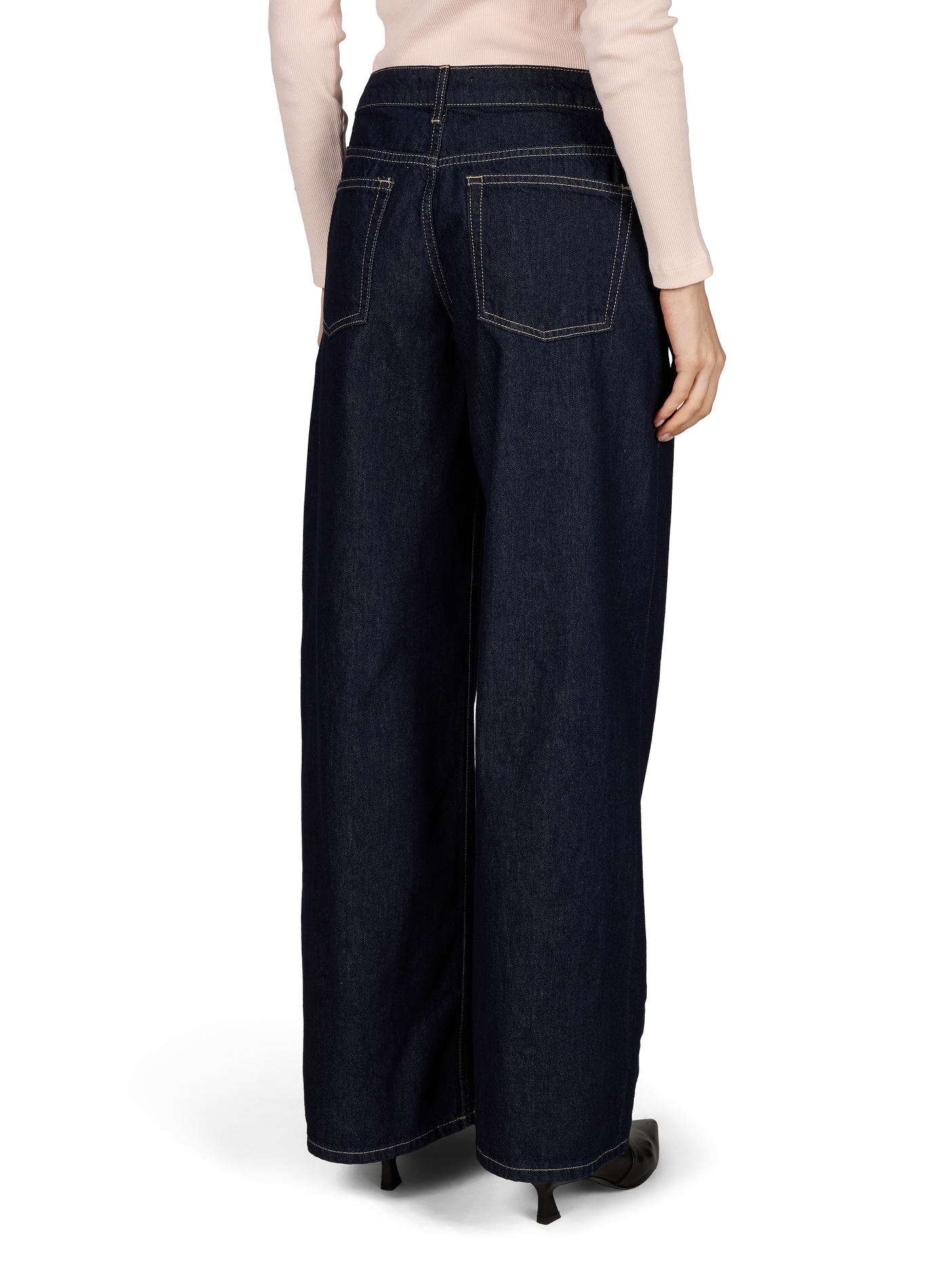 Jean boot-cut en coton TOPSHOP Bleu