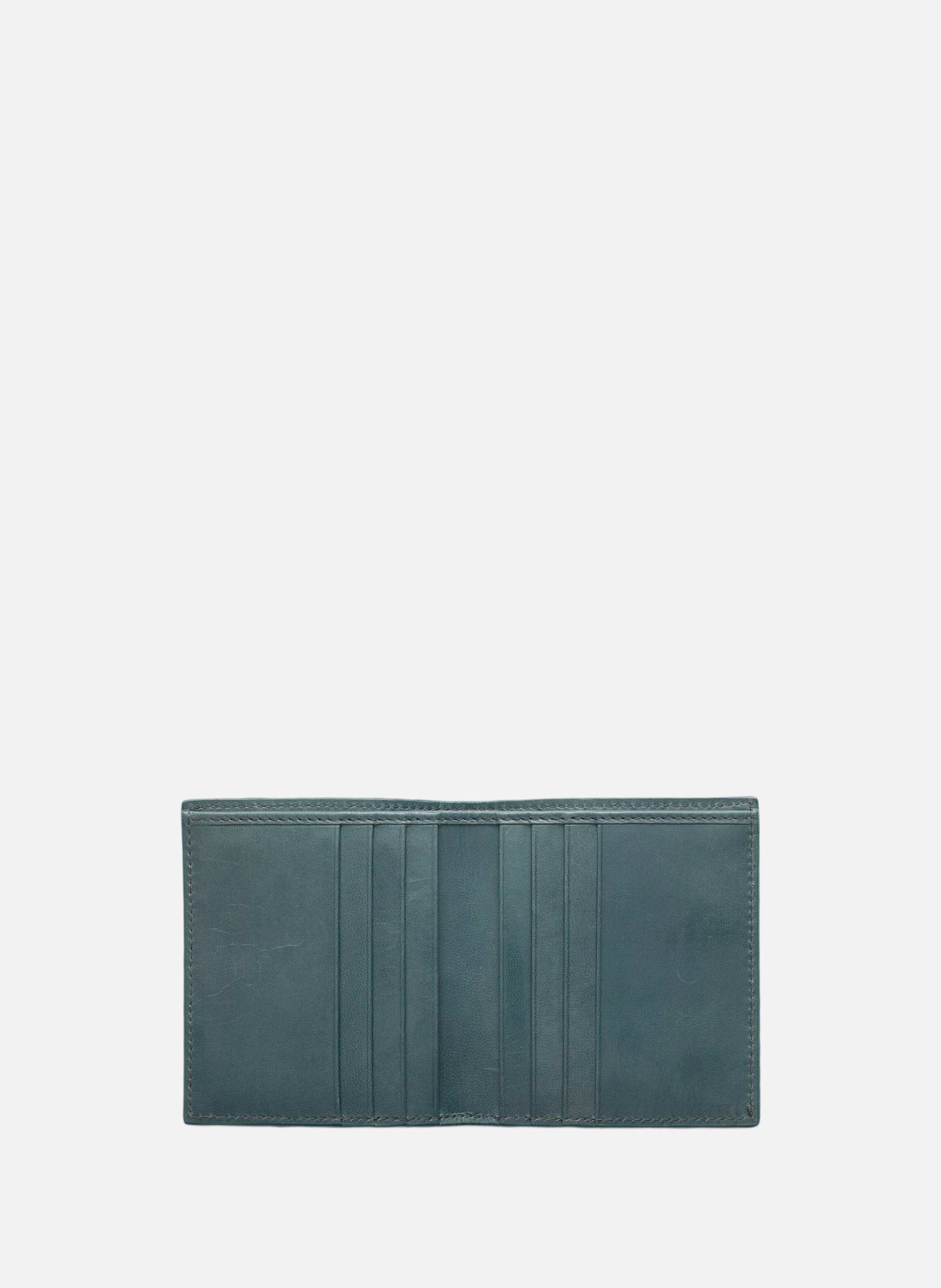 Portefeuille en cuir PRADA Bleu